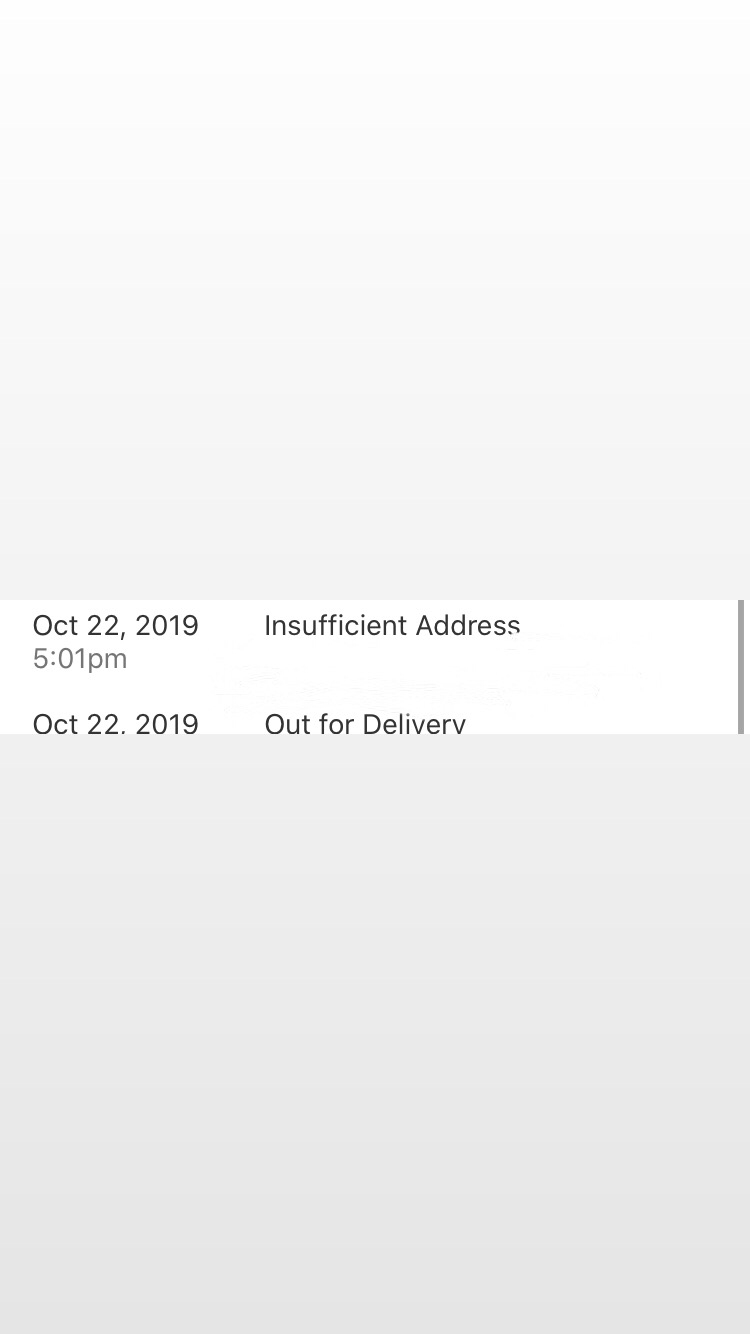 New USPS carrier accidentally scanned Insufficient Address instead of