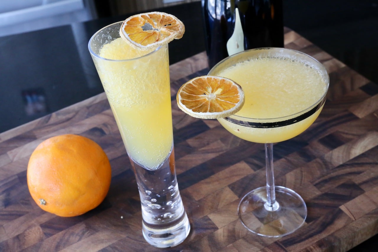 The trick to making the perfect frozen mimosa is freezing freshly