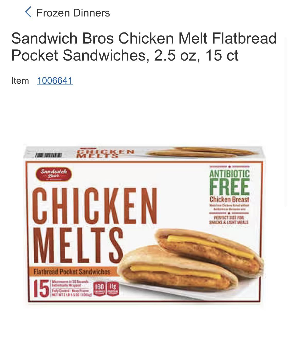 Sandwich Bros Chicken Melts— Any good? r/Costco