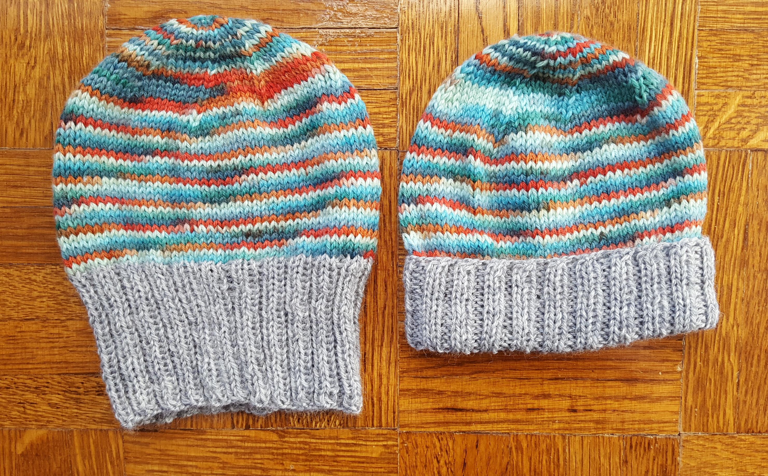 Super Stretchy Baby Hat x2... finally wove the ends in and can call it