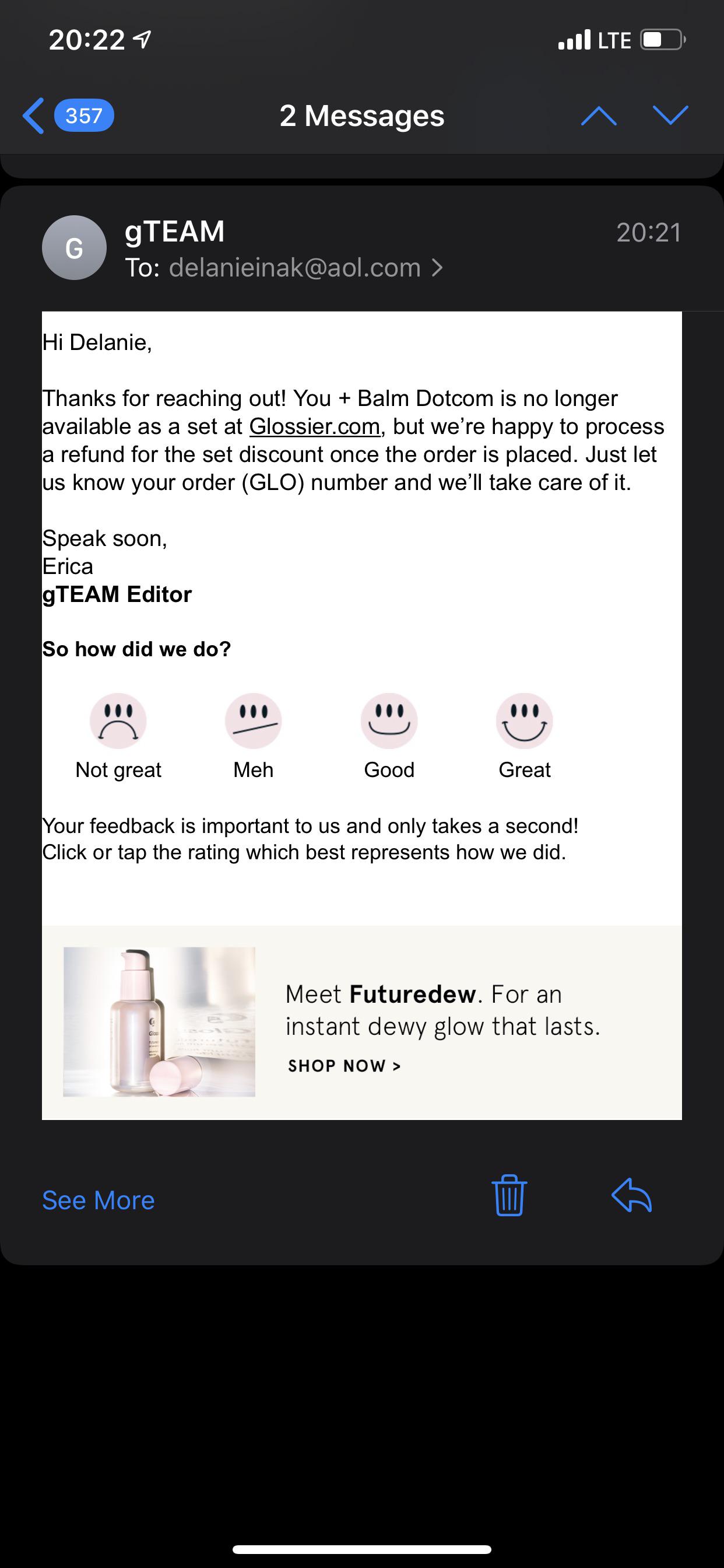 Answer for where the You and BDC set went? At least they will refund me