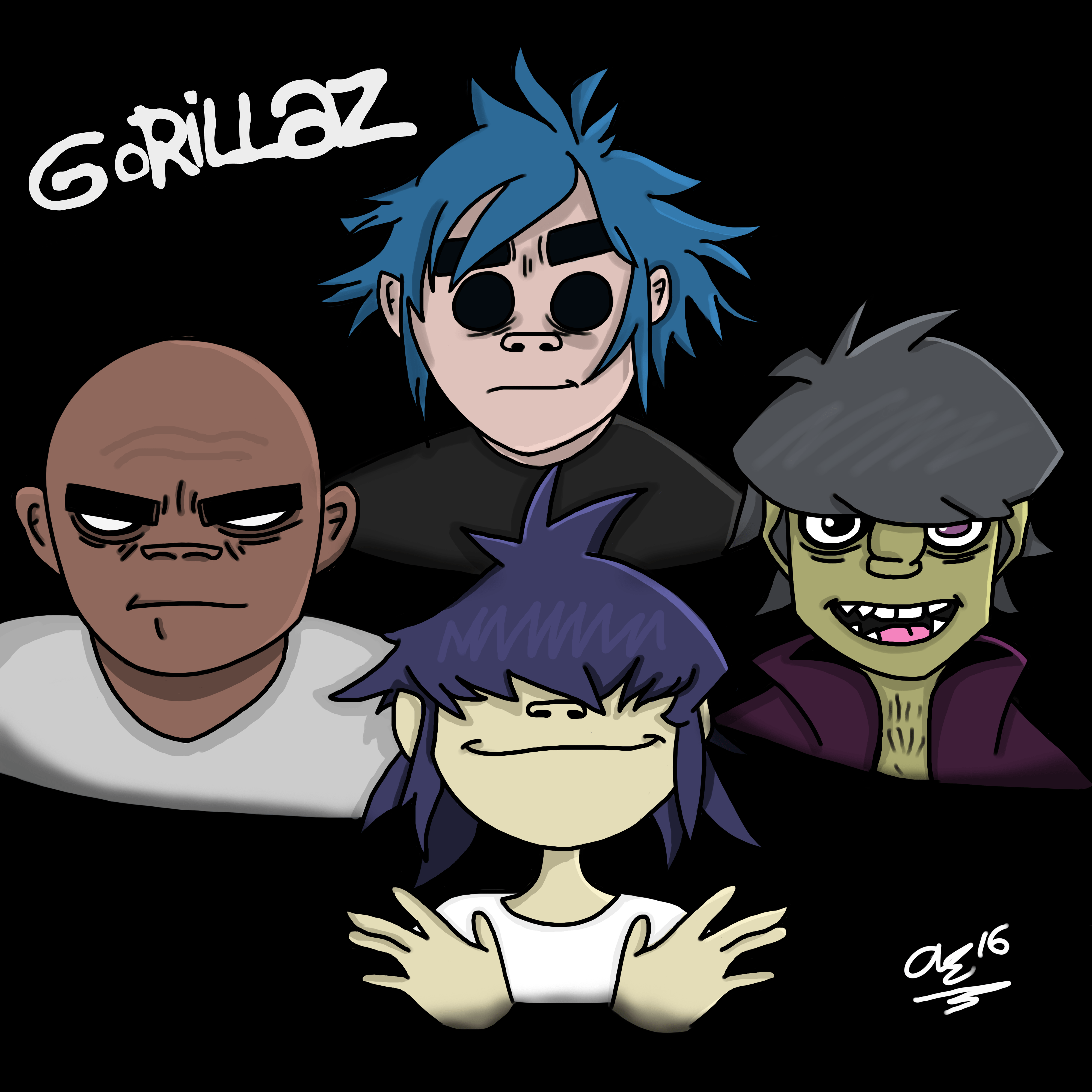 (Fan Art) Gorillaz as Queen! gorillaz