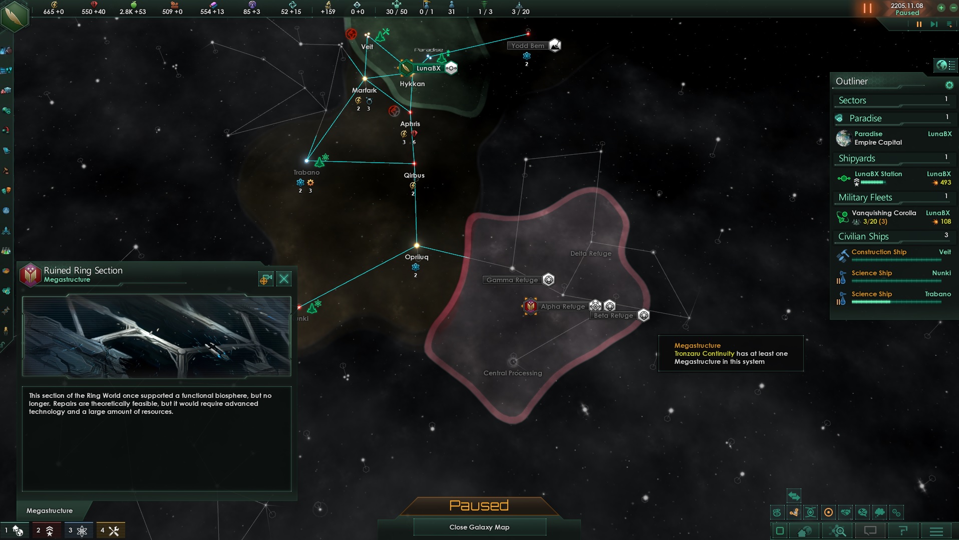 Fallen empire with 3 ruined ring worlds r/Stellaris