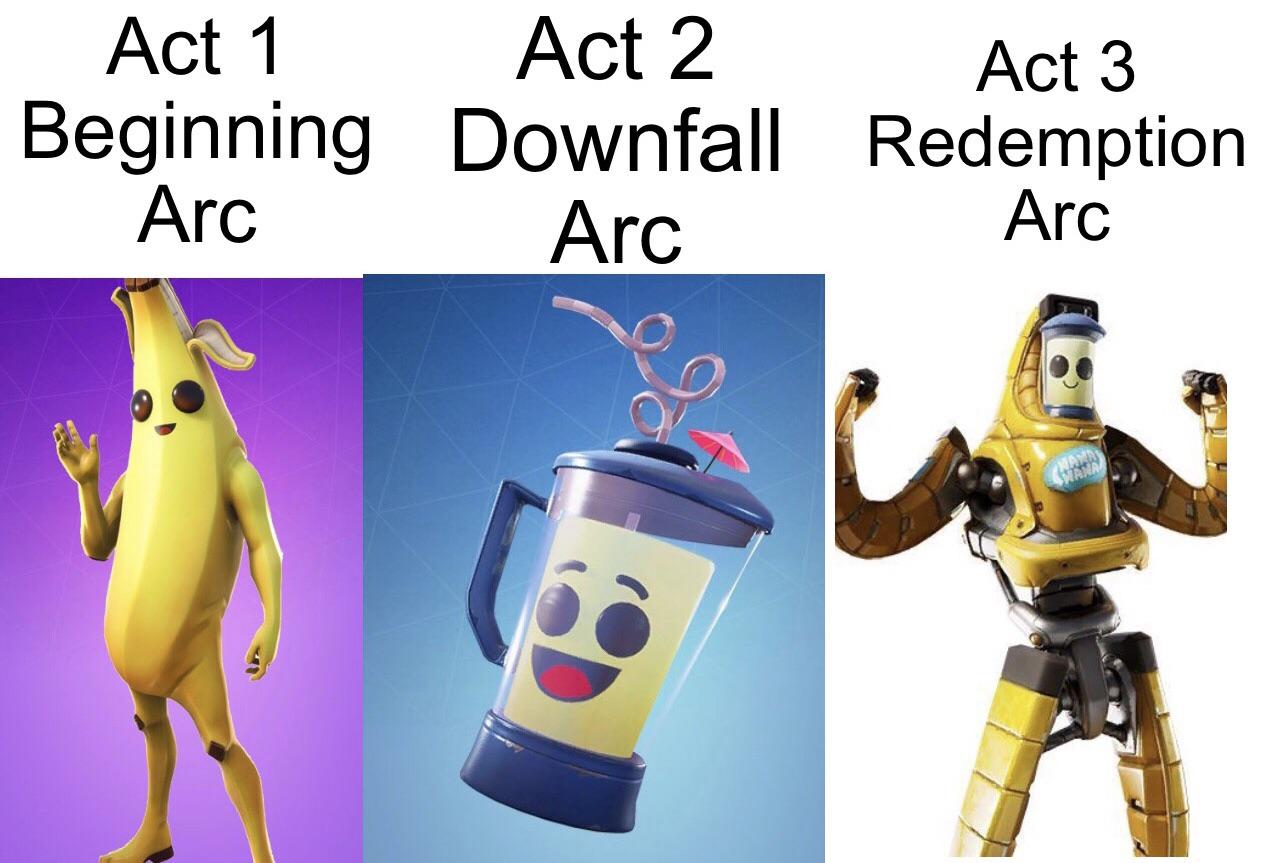 When you realise Peely had a more complete story Arc than the majority