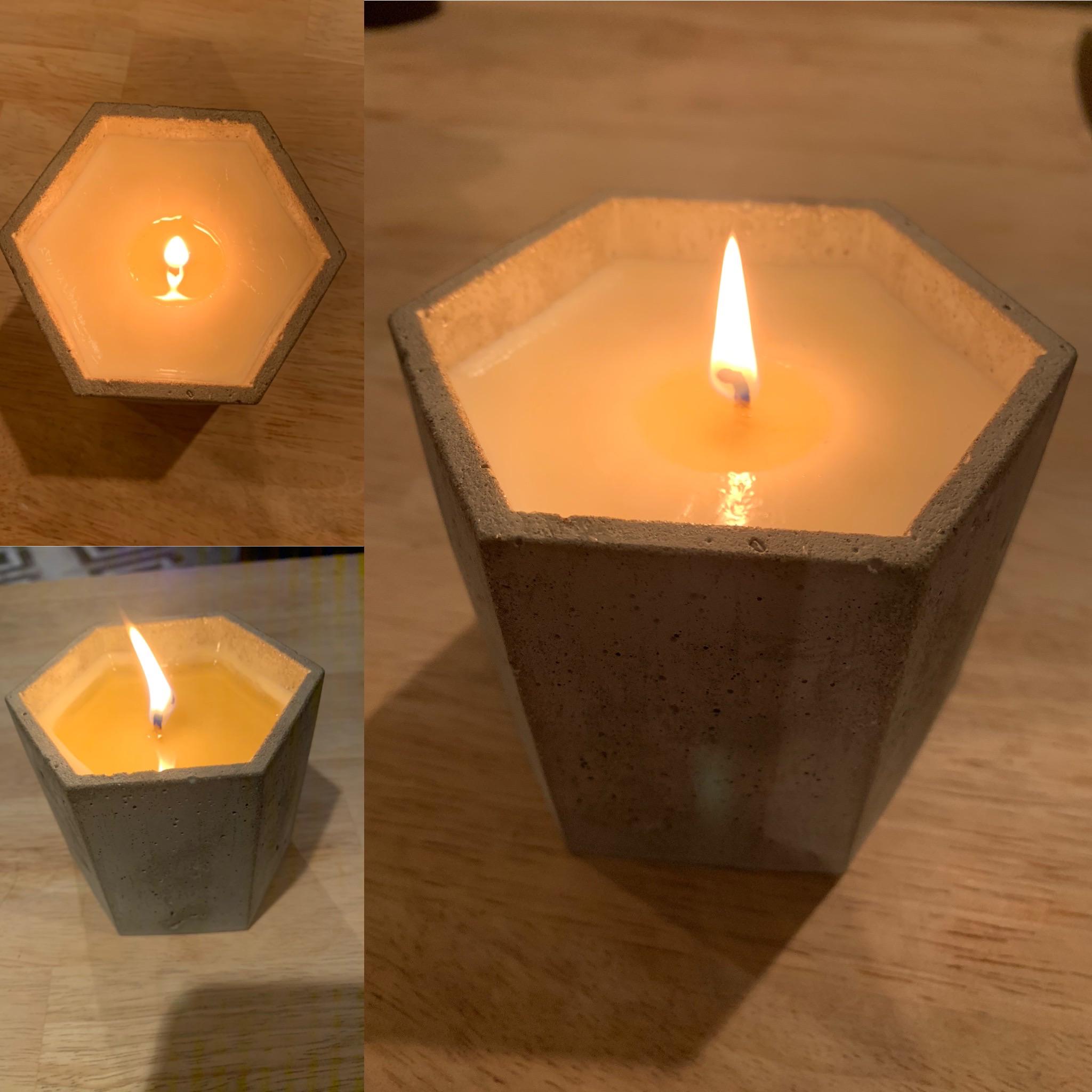 Testing my first cement candle r/candlemaking