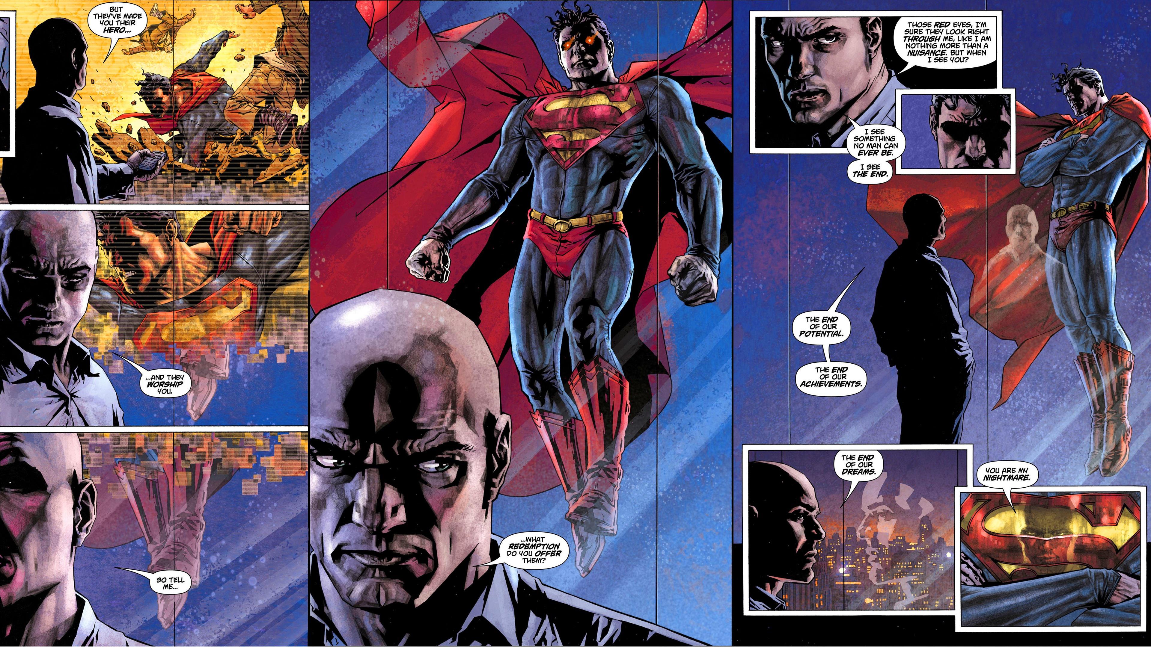 Excerpt] 4k wallpaper from a few comics panels ("Lex Luthor Man