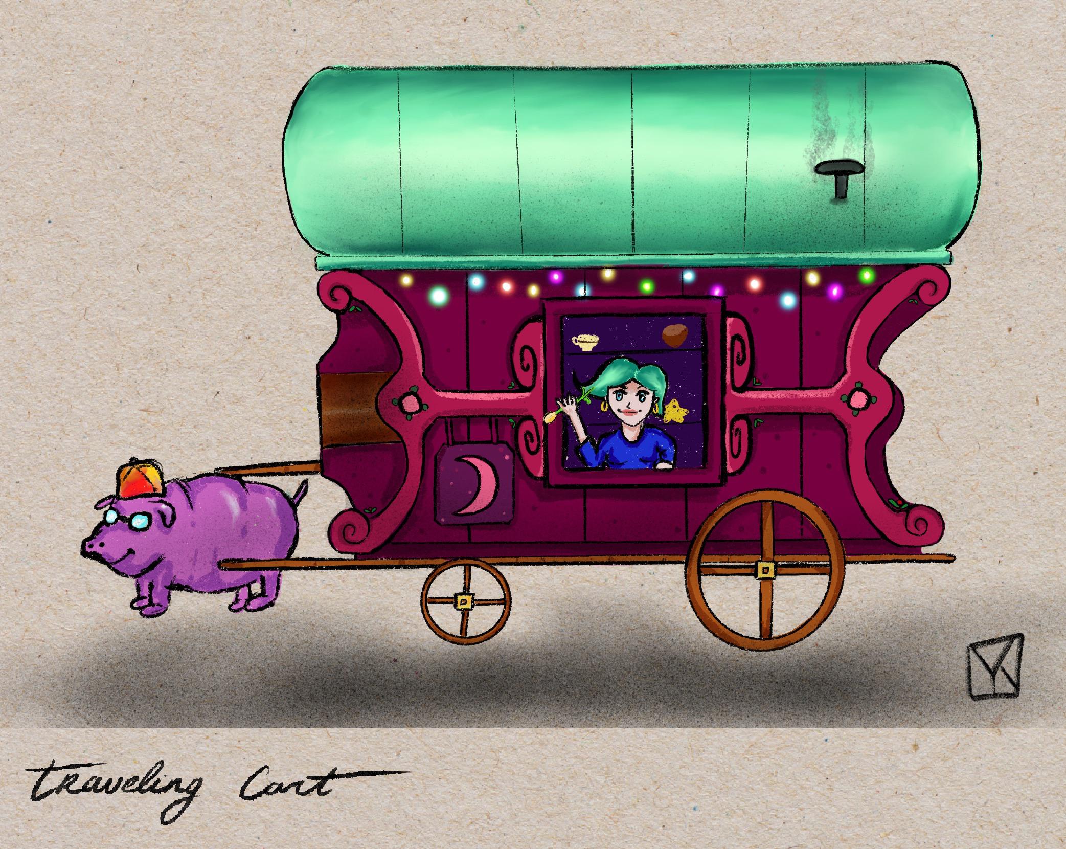 Drew a picture of the traveling merchant. r/StardewValley