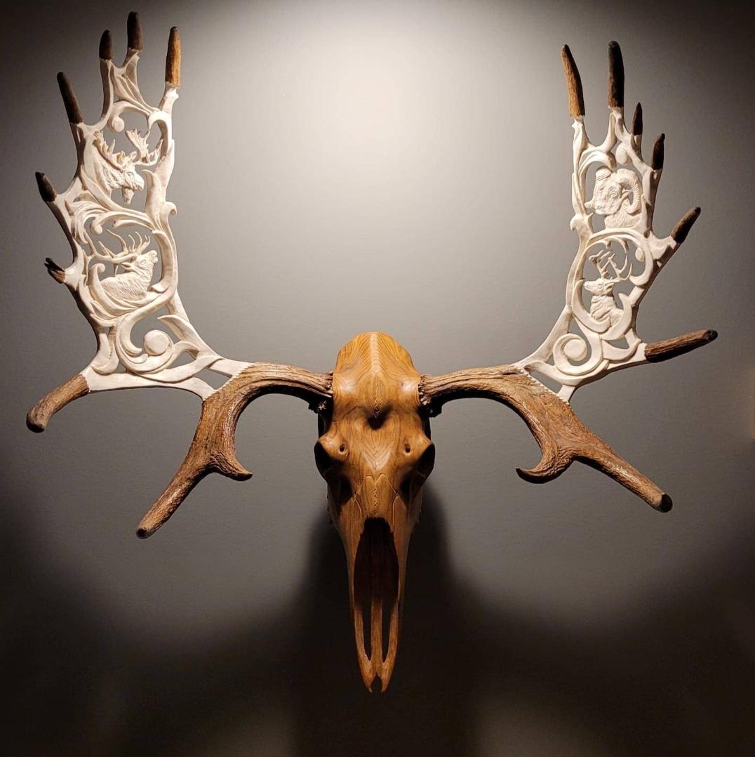 Moose Skullpture r/Carving