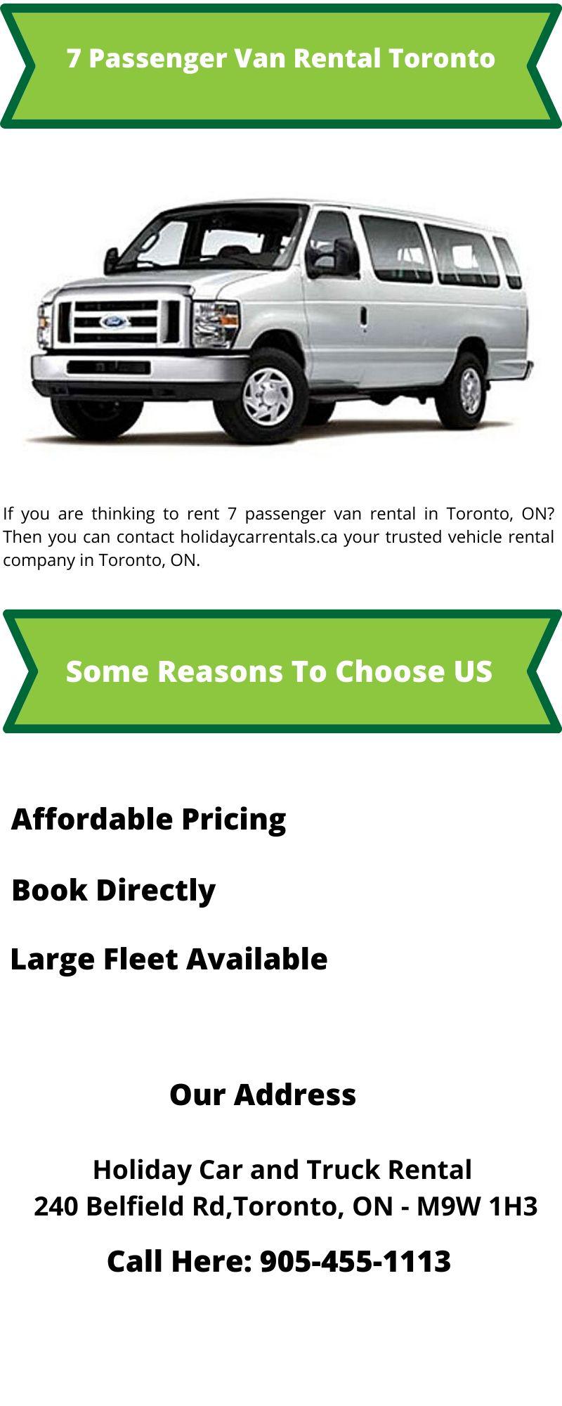 7 Passenger Van rental Toronto r/carrentalmiami