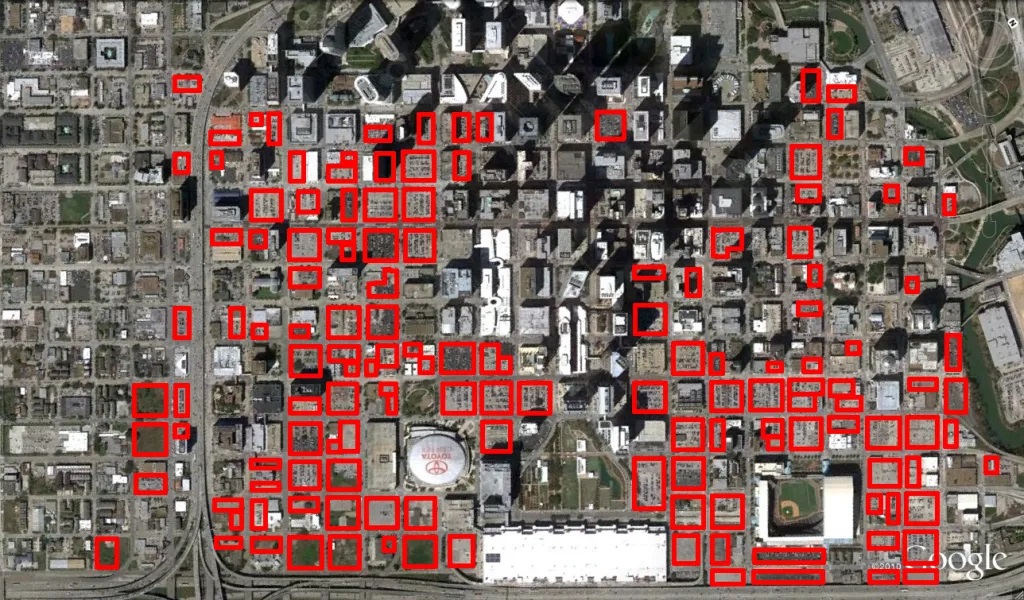 most of Houston city center is car parking and empty lots AAA_NeatStuff