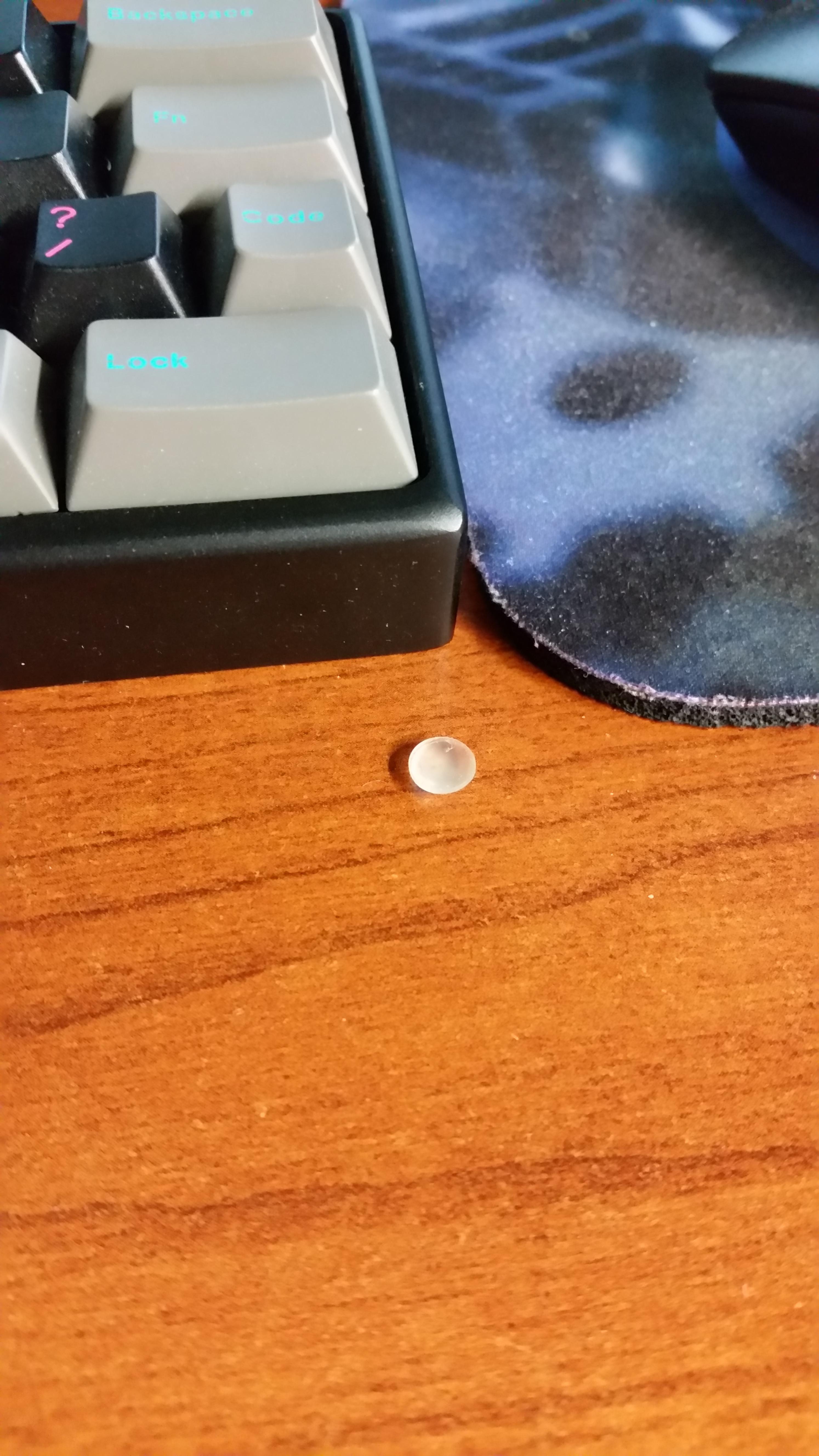 Stock keyboard feet (bumpons) are shearing off. Anyone else have this