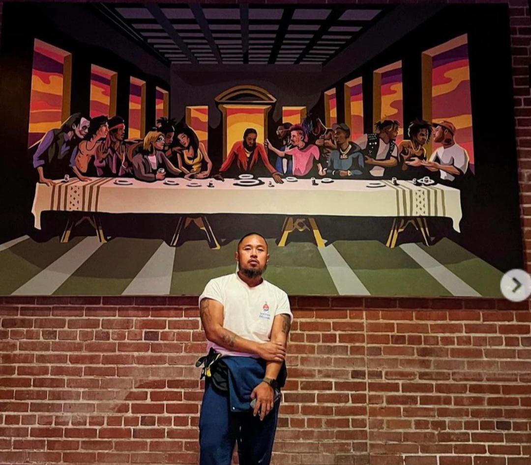 Mgk had this painting painted for his after party in Cleveland called