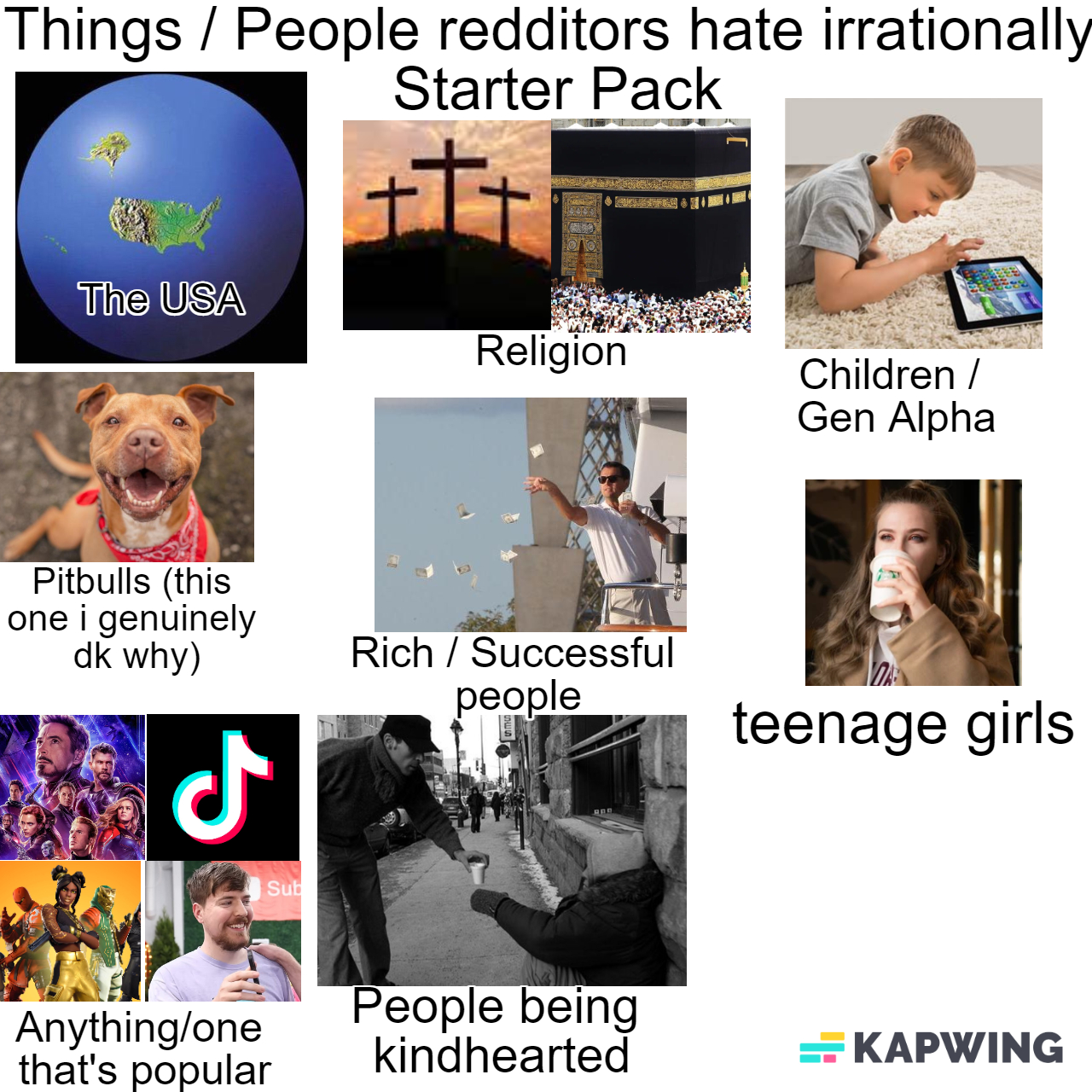 Reddit's hates starterpack r/starterpacks