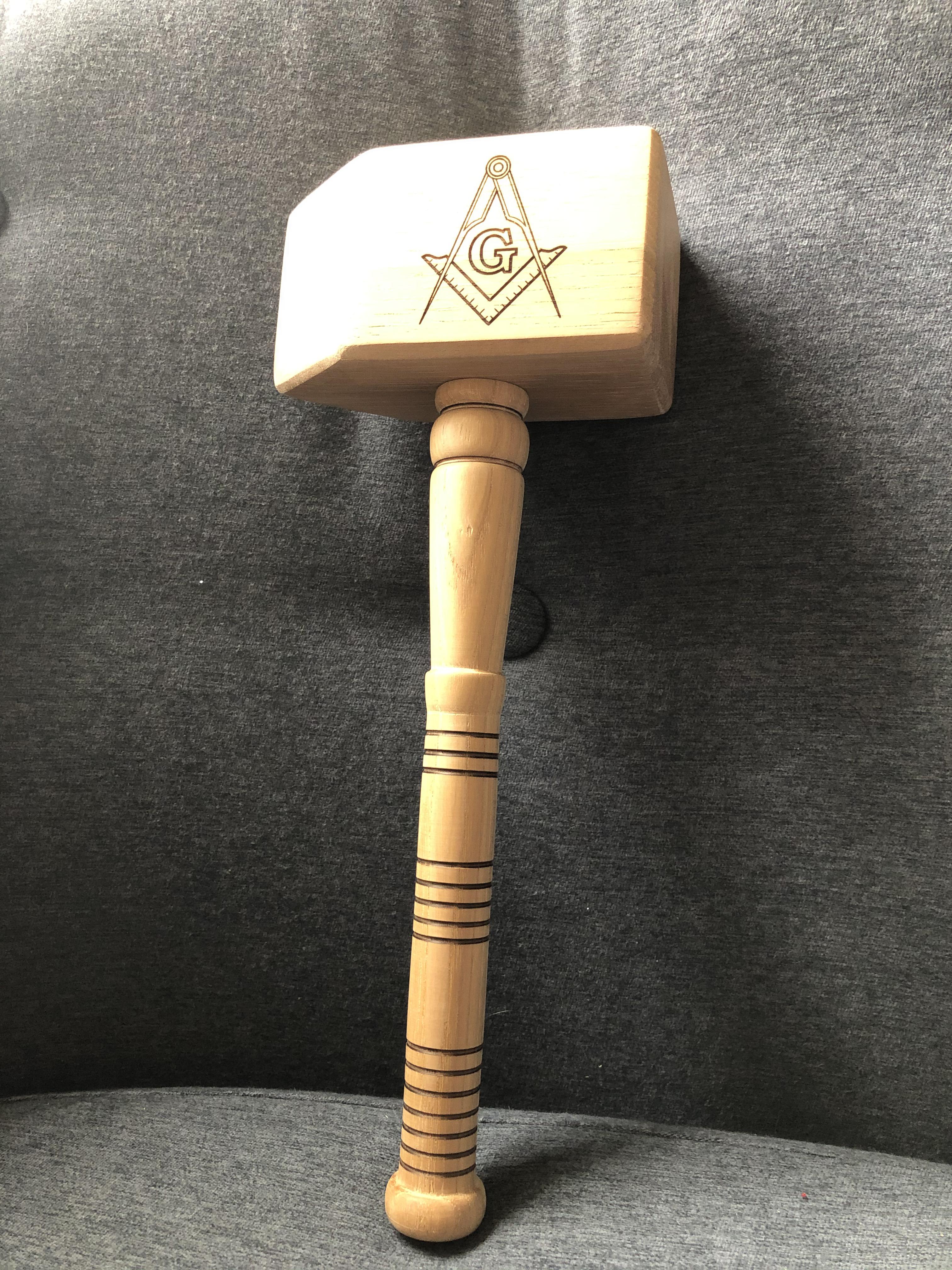 Masonic gavel made from hickory... first commissioned piece by me