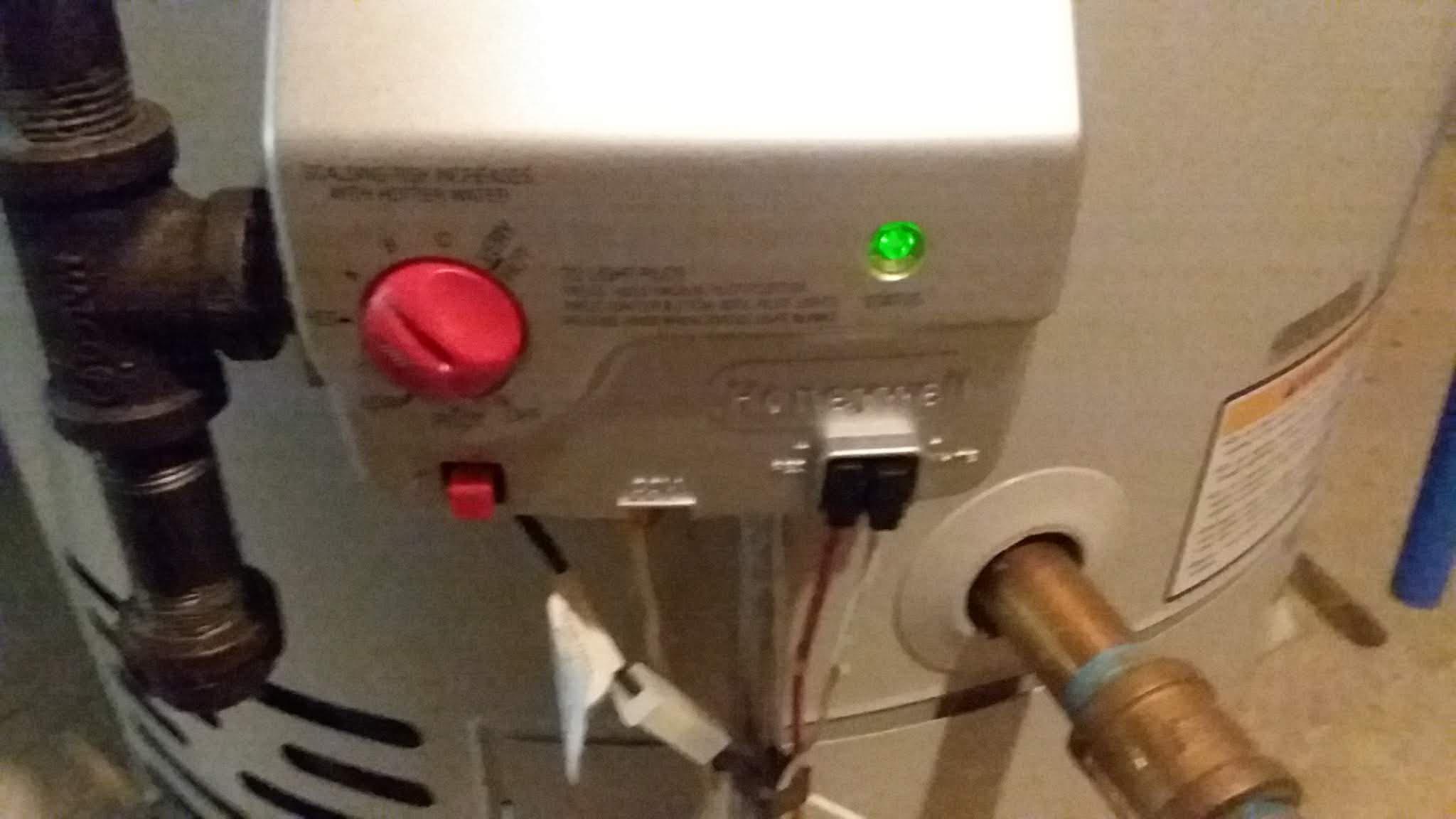New gas water heater installed. What powers this blinking green status