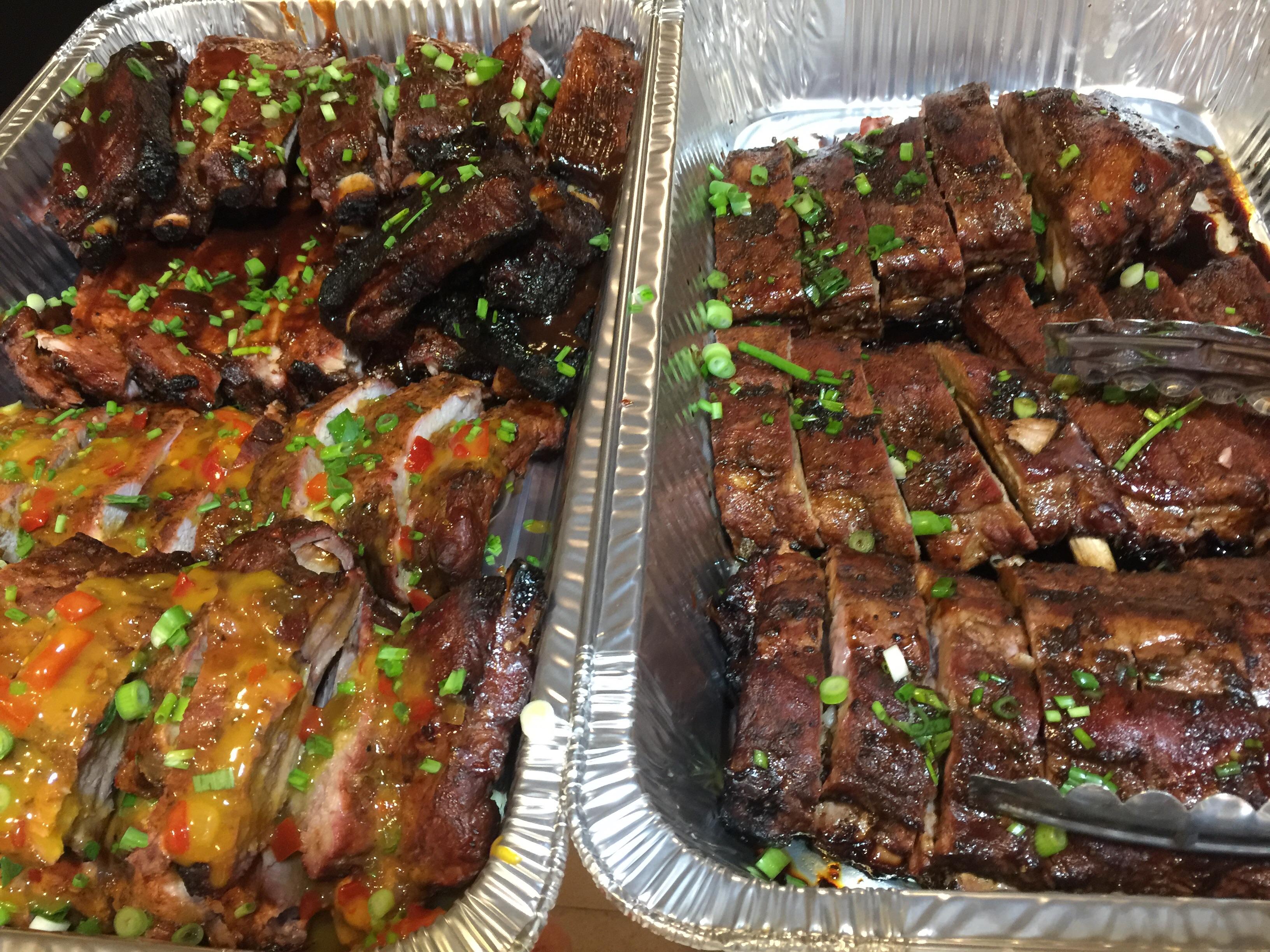 Finally did some ribs on the green egg. 3 different styles with the 32