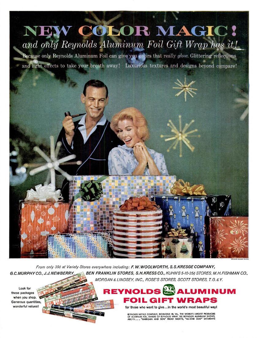 Reynolds Aluminum Foil Gift Wrap, 1960 r/vintageads