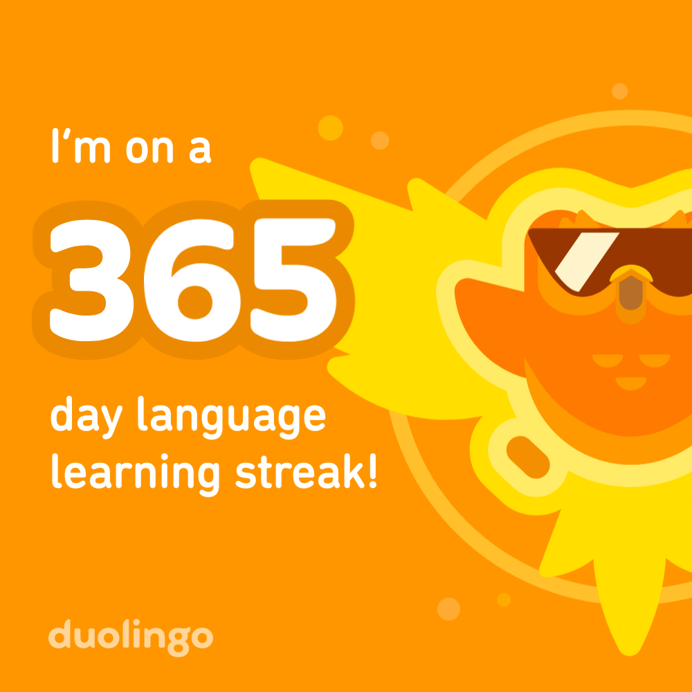 Full year on duolingo! r/duolingo