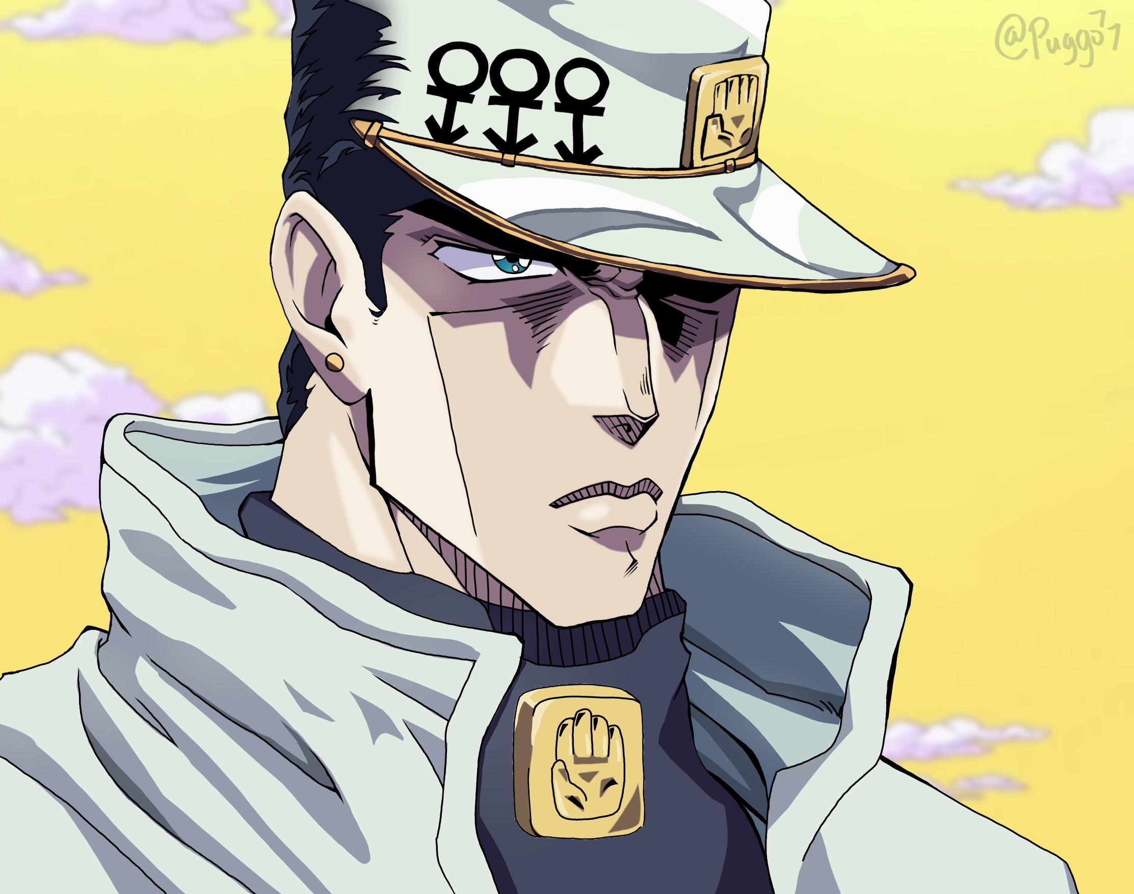 [Fanart] I tried to draw part 4 jotaro in the part 3 anime style