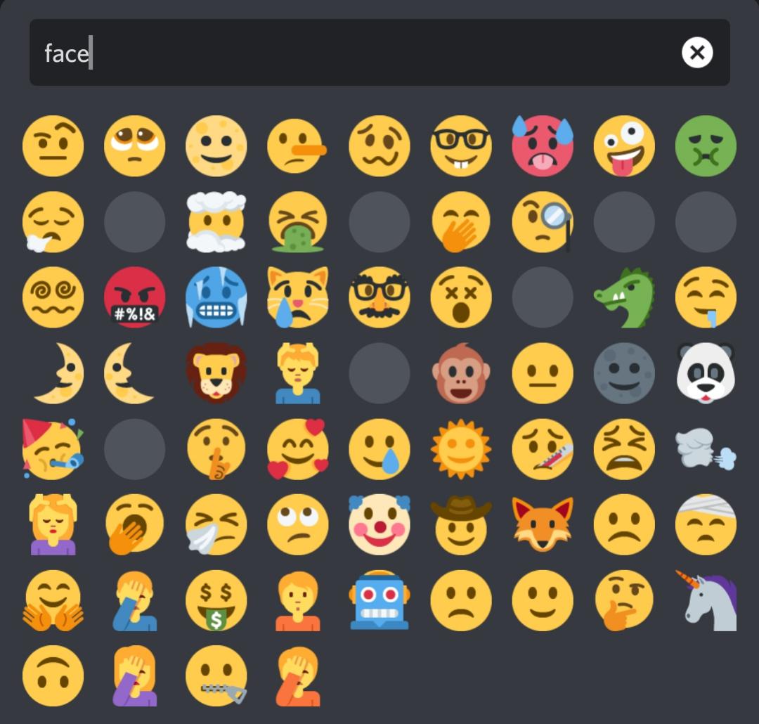 the blank faces are the new emojis added to discord. why can't I see