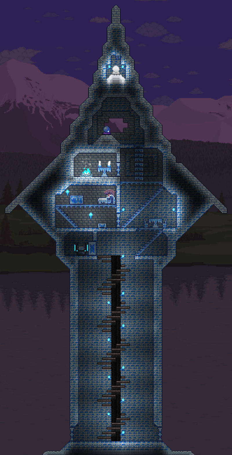 Ice Wizard's Frozen Tower r/Terraria