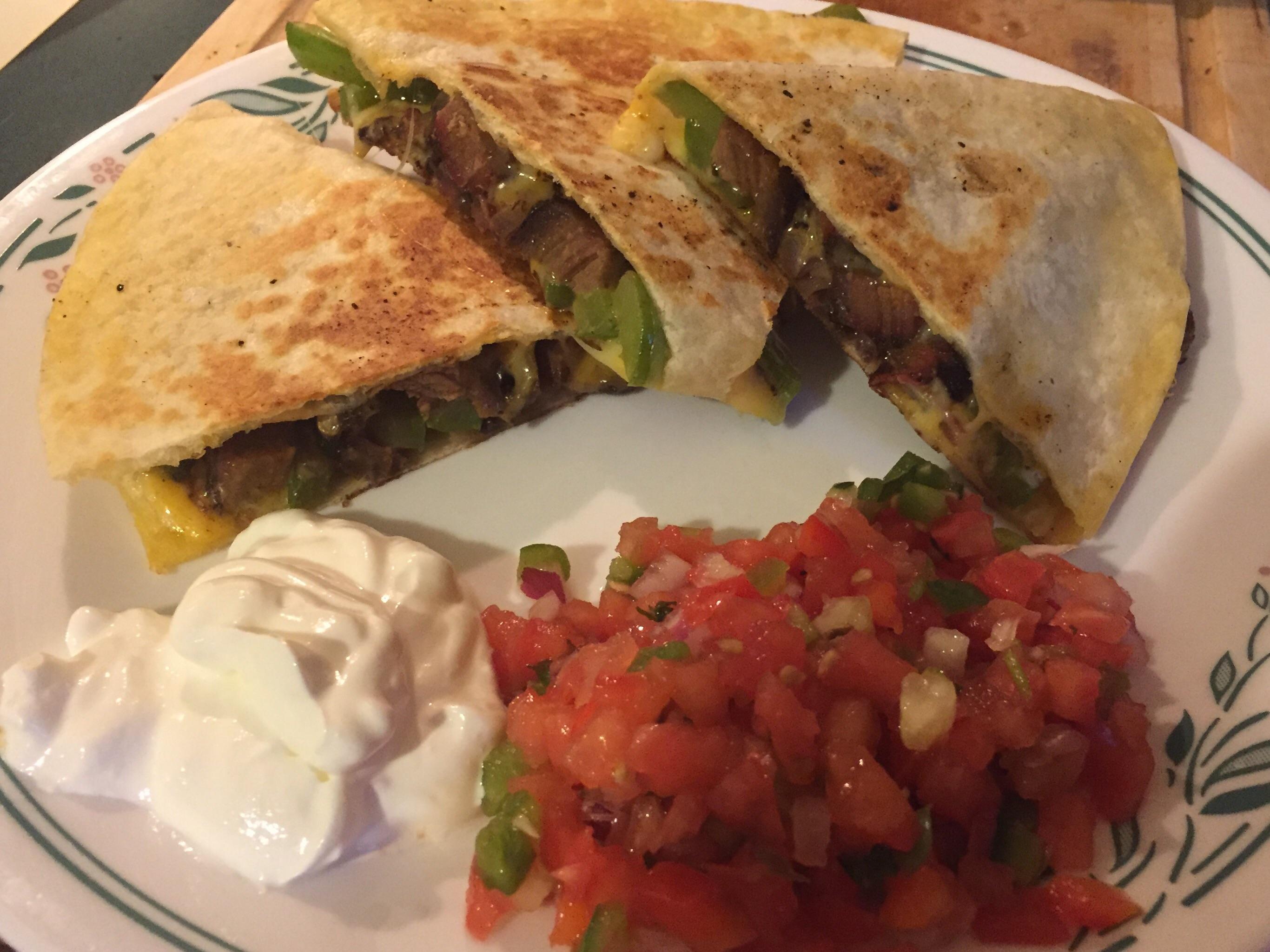 [Homemade] Leftover Smoked Brisket Quesadilla r/food