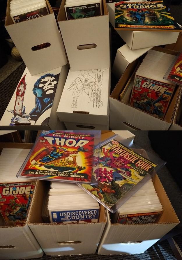 A year ago I had 15 comics... (the long boxes are both full) It's been