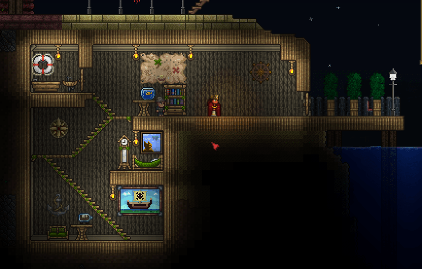 The anglers home, Took me a little bit of time but its done. r/Terraria
