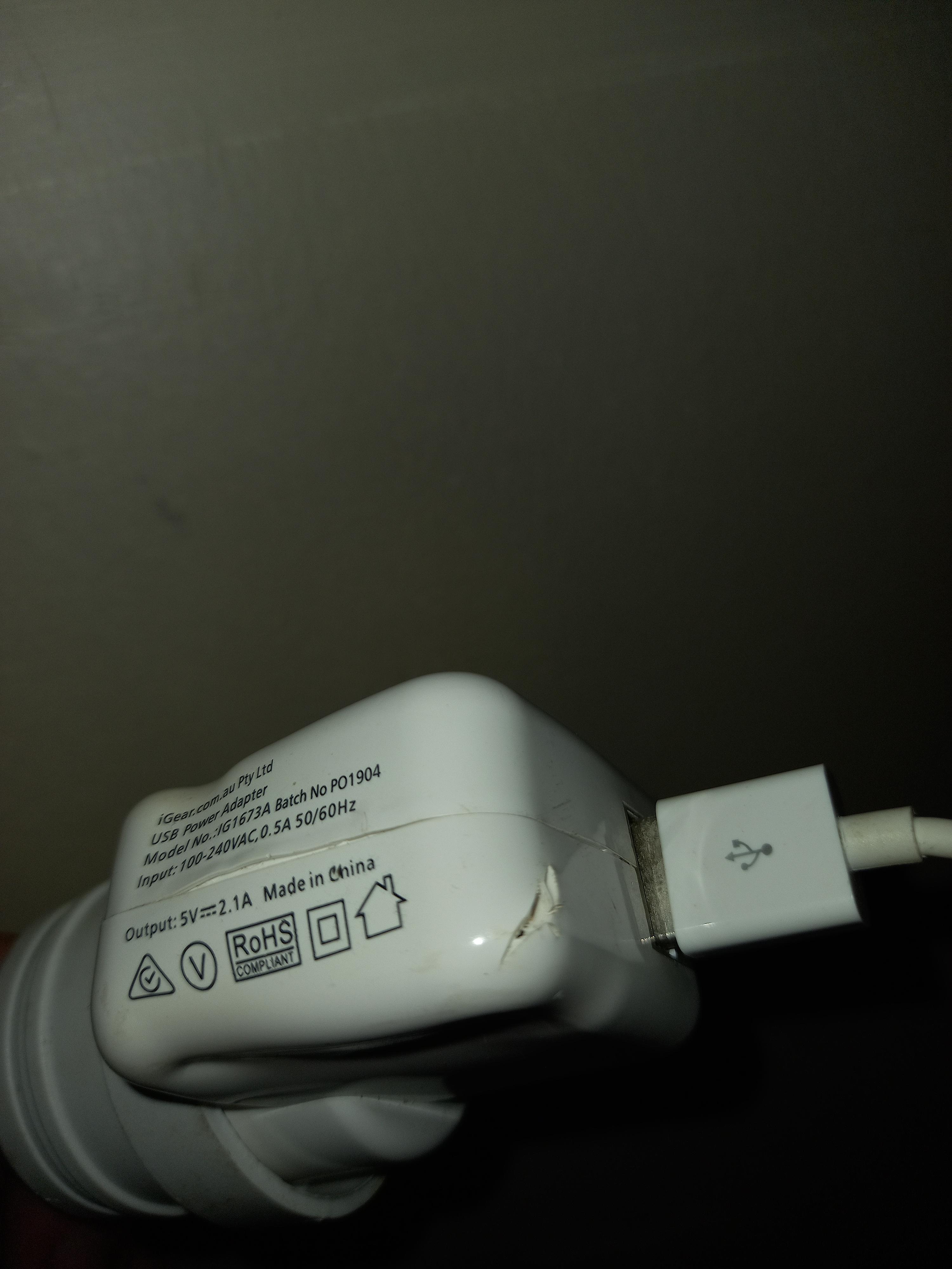 My charger melted itself from intense heat, it's supposed to be