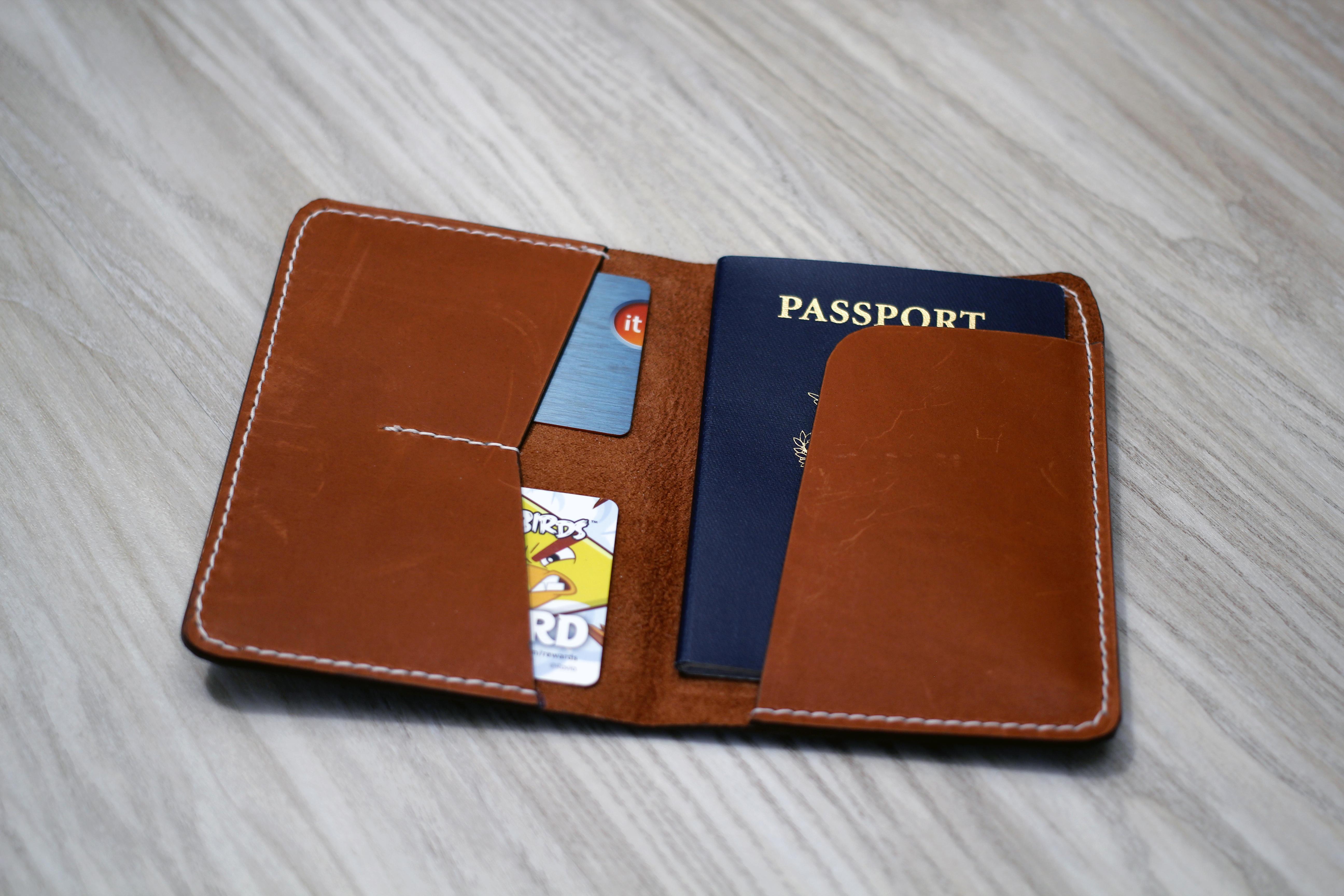 Passport Holder in French Calfskin r/Leathercraft