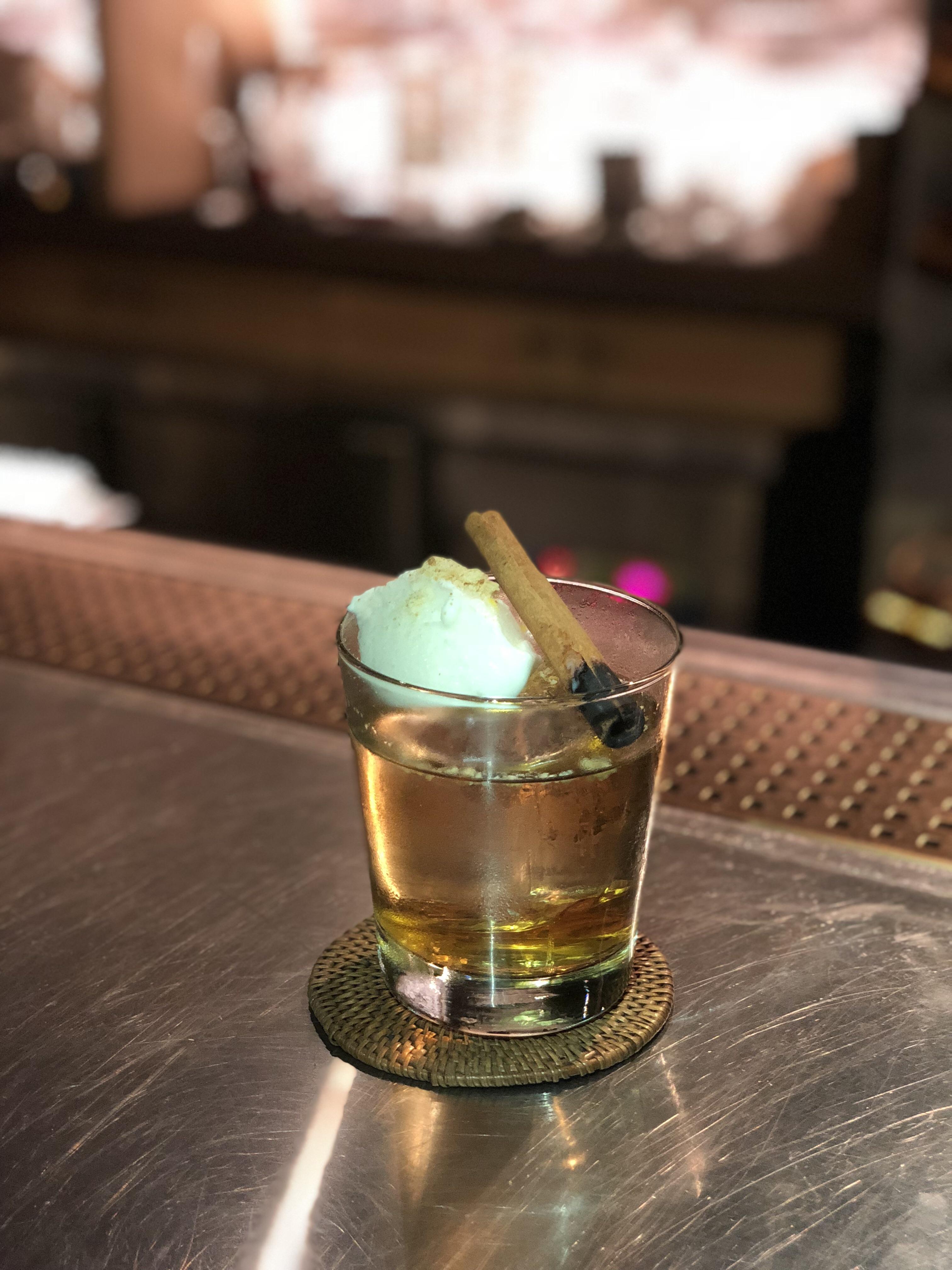 American Pie Cocktail from Closet Bar, Taipei. Rye whiskey, apple pie