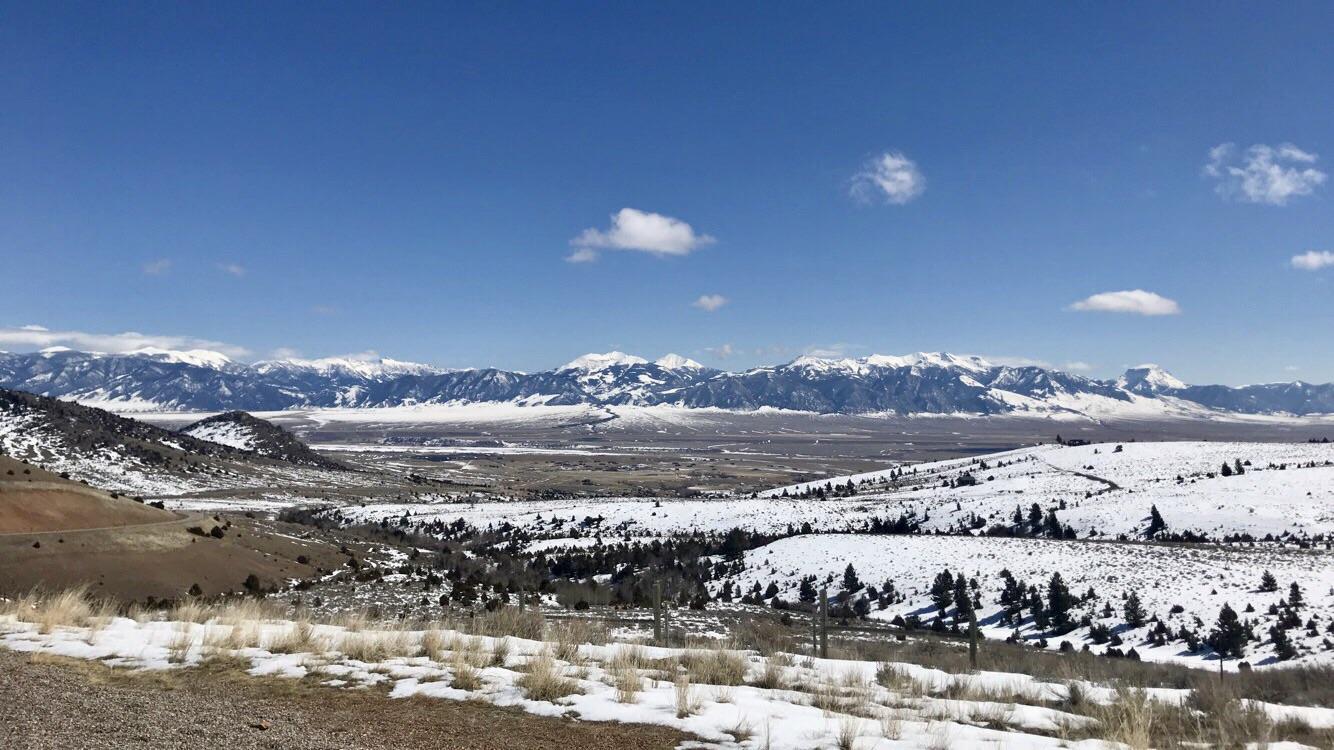 Halfway between Ennis and Virginia City! The weather today was