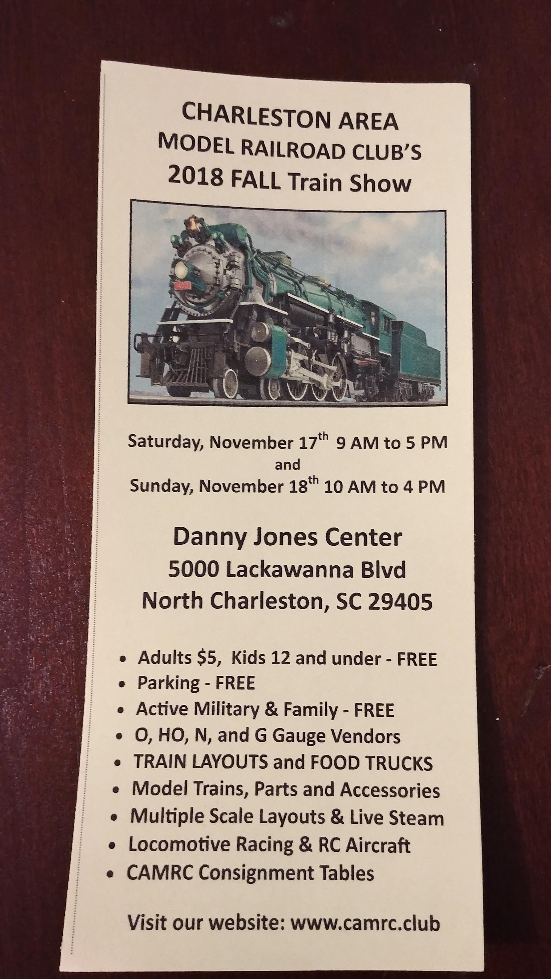 Model Train Show this weekend 17th and 18th in North Charleston. r/Charleston