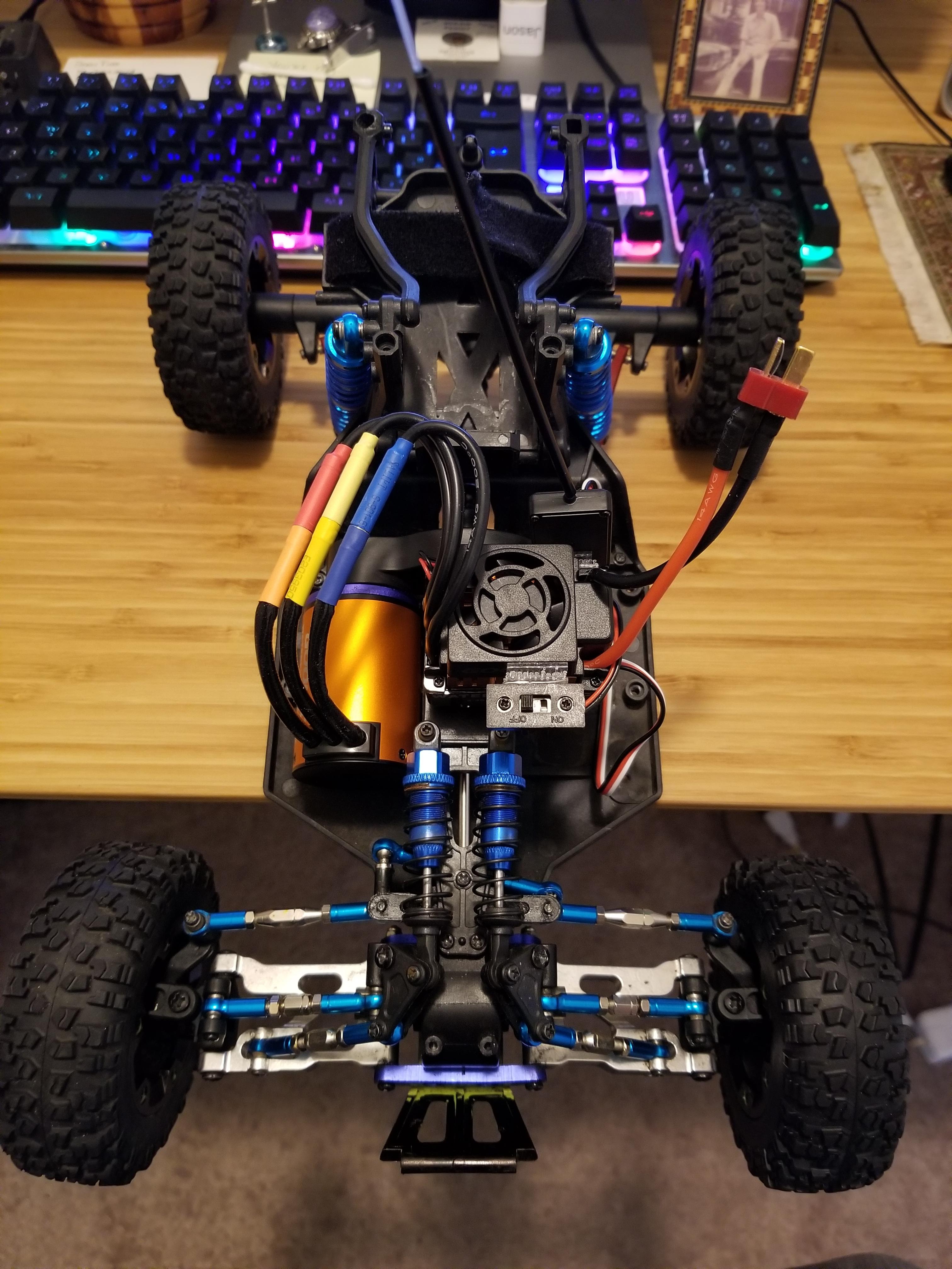 Upgraded my wltoys 12428 to brushless. Just Waiting on the servo! r