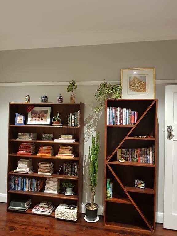 Found the tall funky bookshelf on the right for 20 on Gumtree r