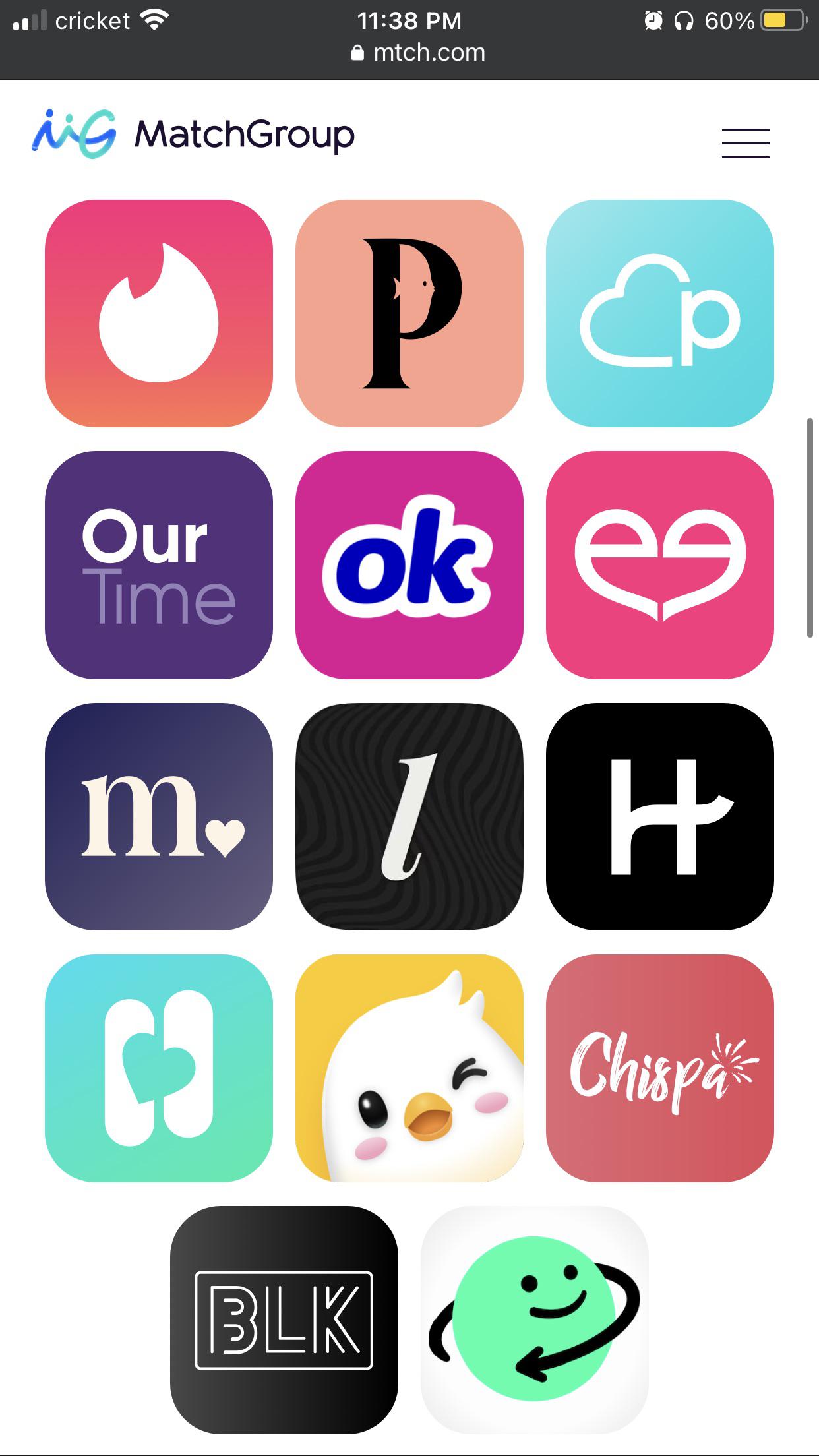 So this company owns all these dating apps. r/DatingApps