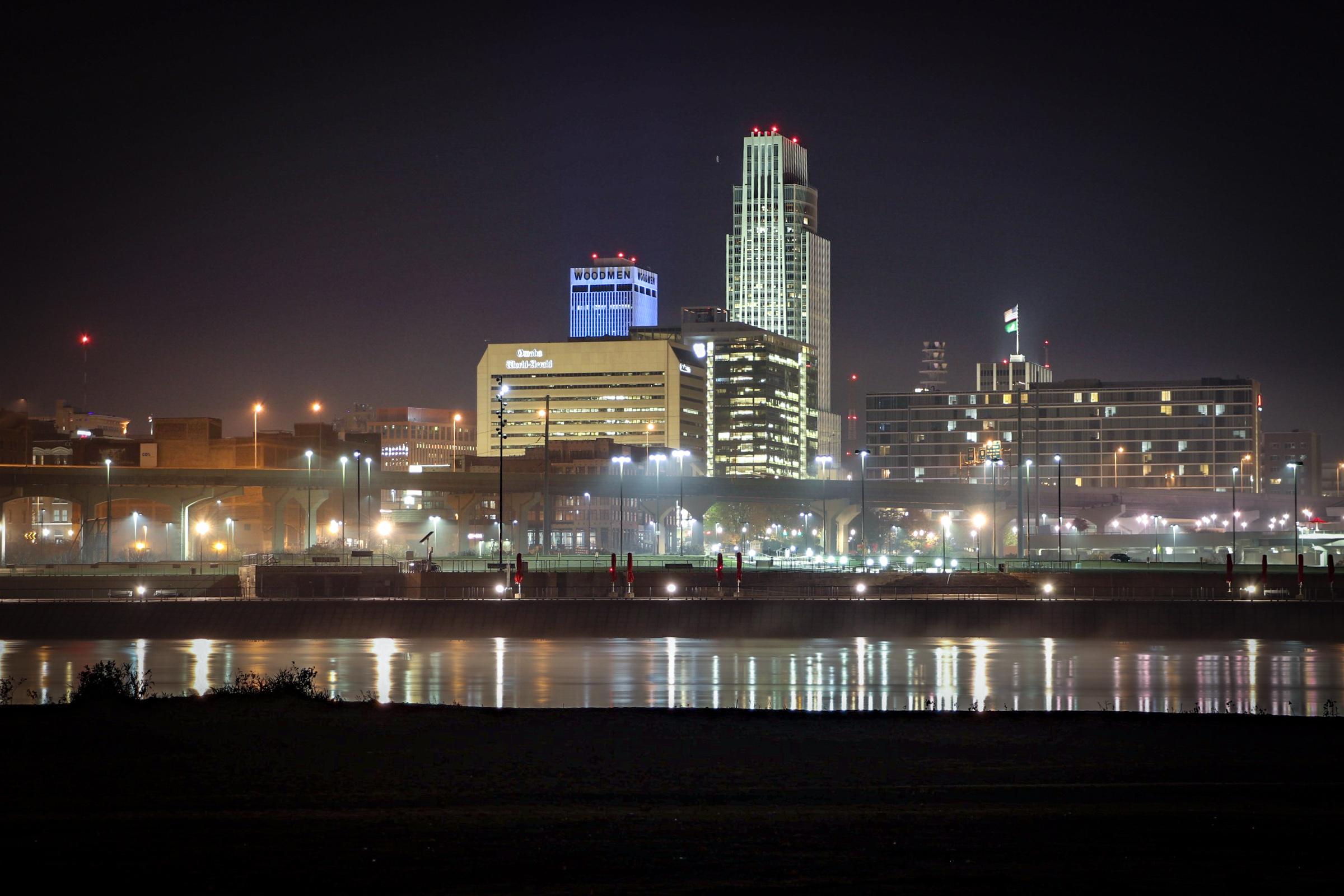 Nothing Original, but a shot of downtown Omaha last night with the