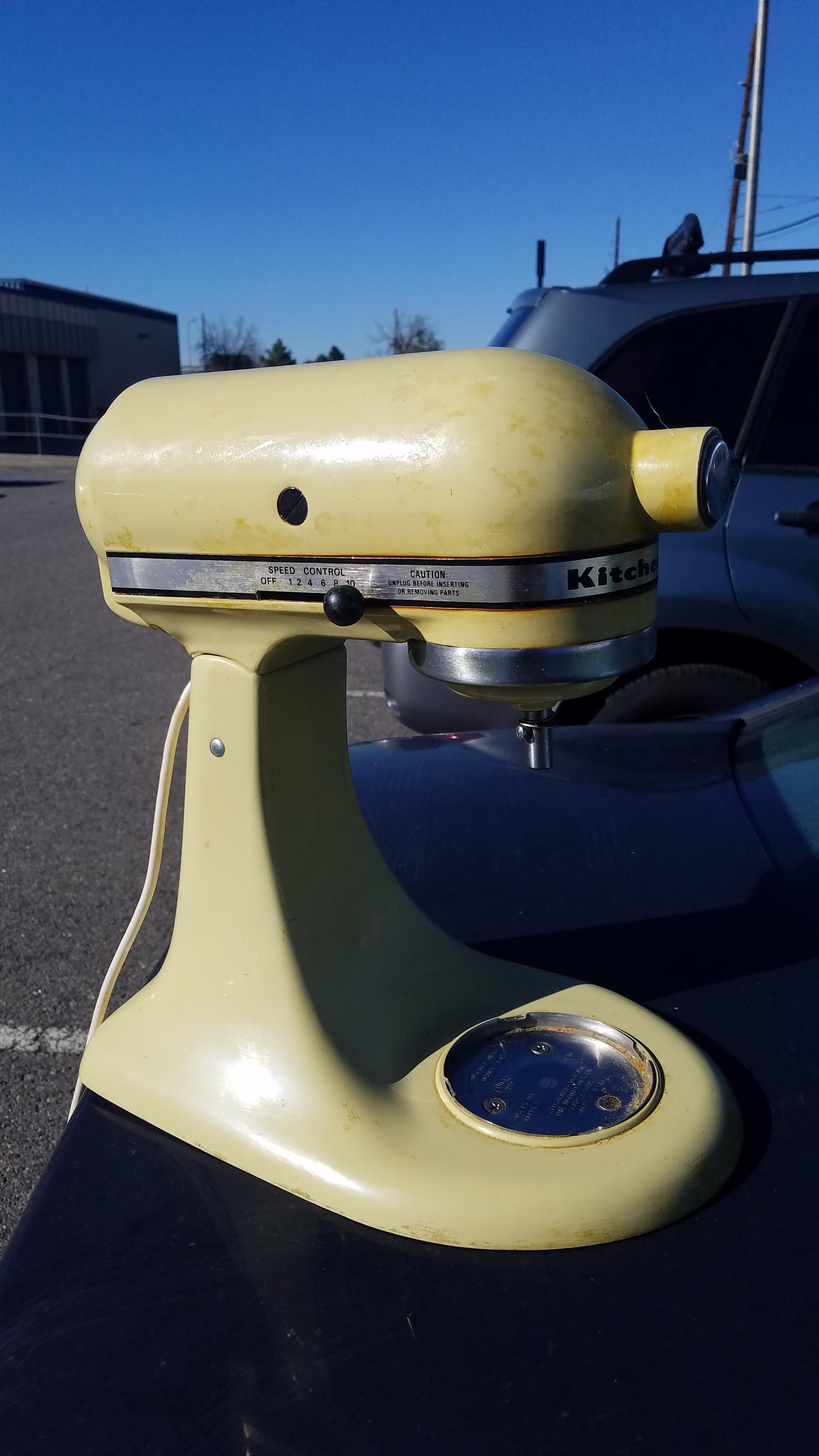 I can't even... 10.99 model K45 Kitchenaid mixer from the bins! Ahh