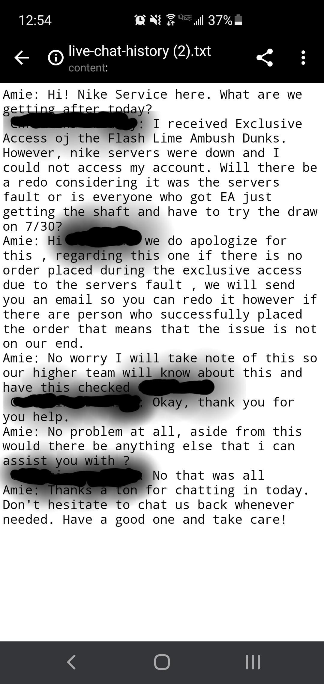 SNKRS Server Issue. Nike Customer Service Chat r/SNKRS