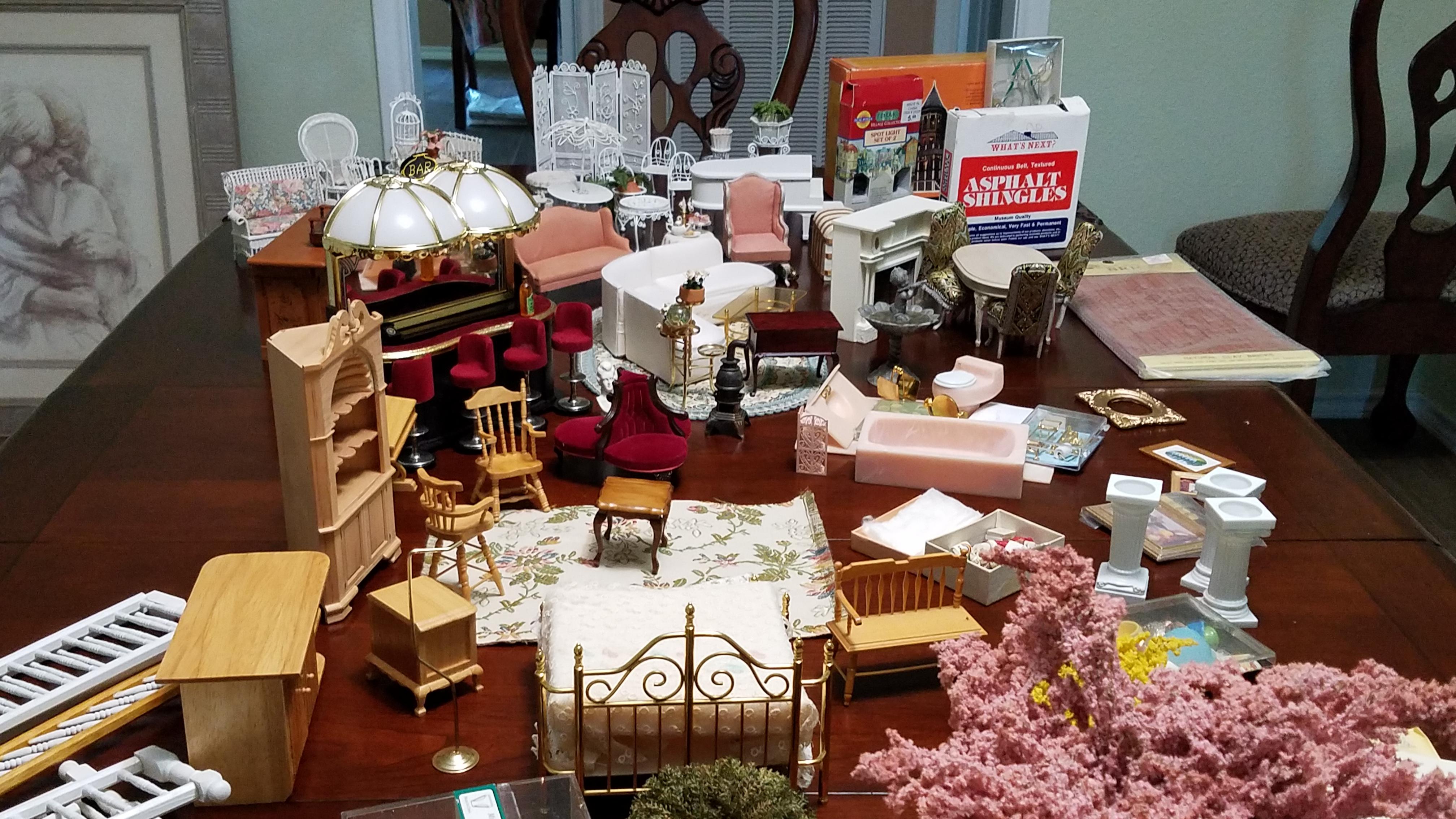 I am selling an entire dollhouse full of furniture. Bathroom, bedroom