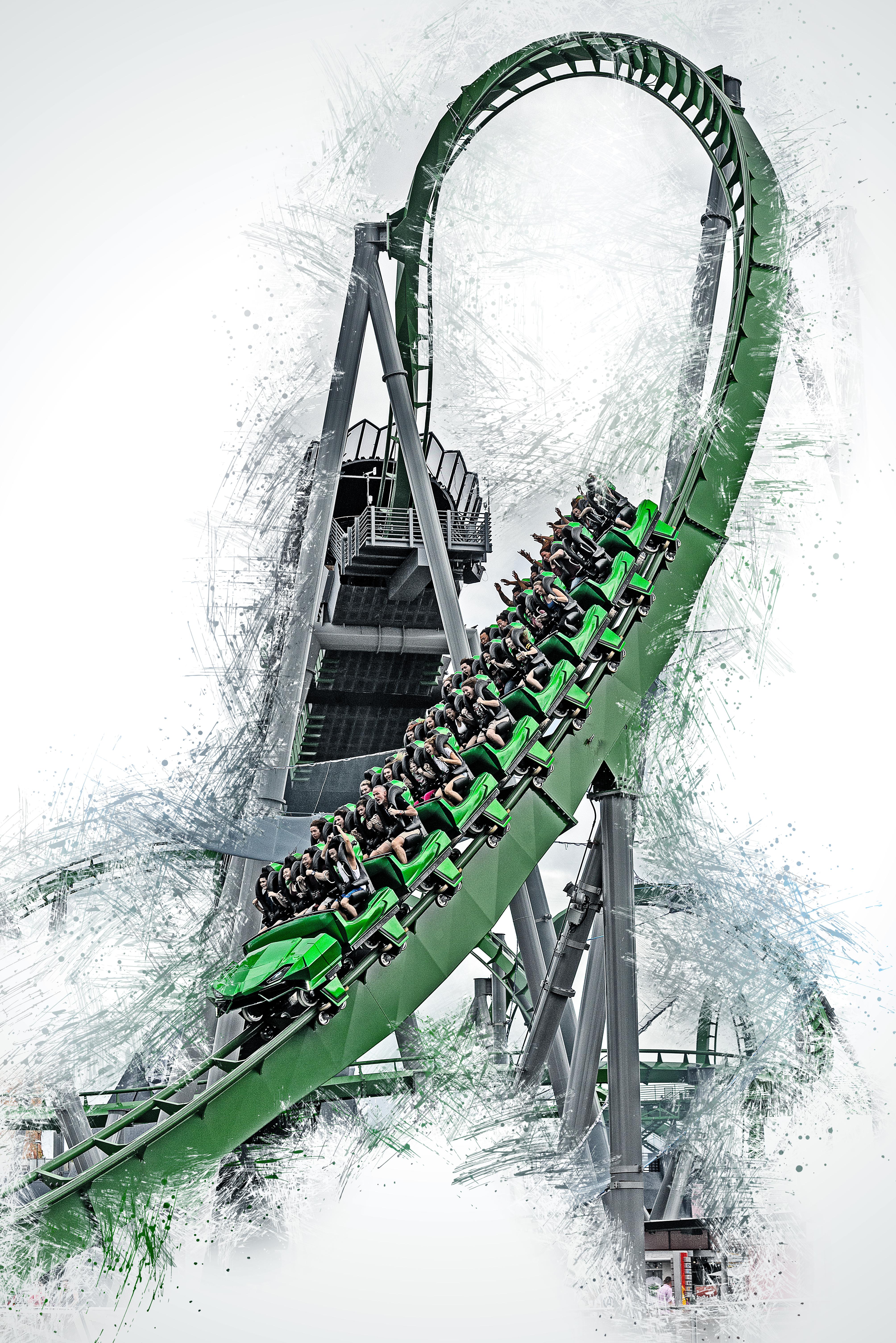 Incredible Hulk coaster at Universal's Islands of Adventure, Orlando