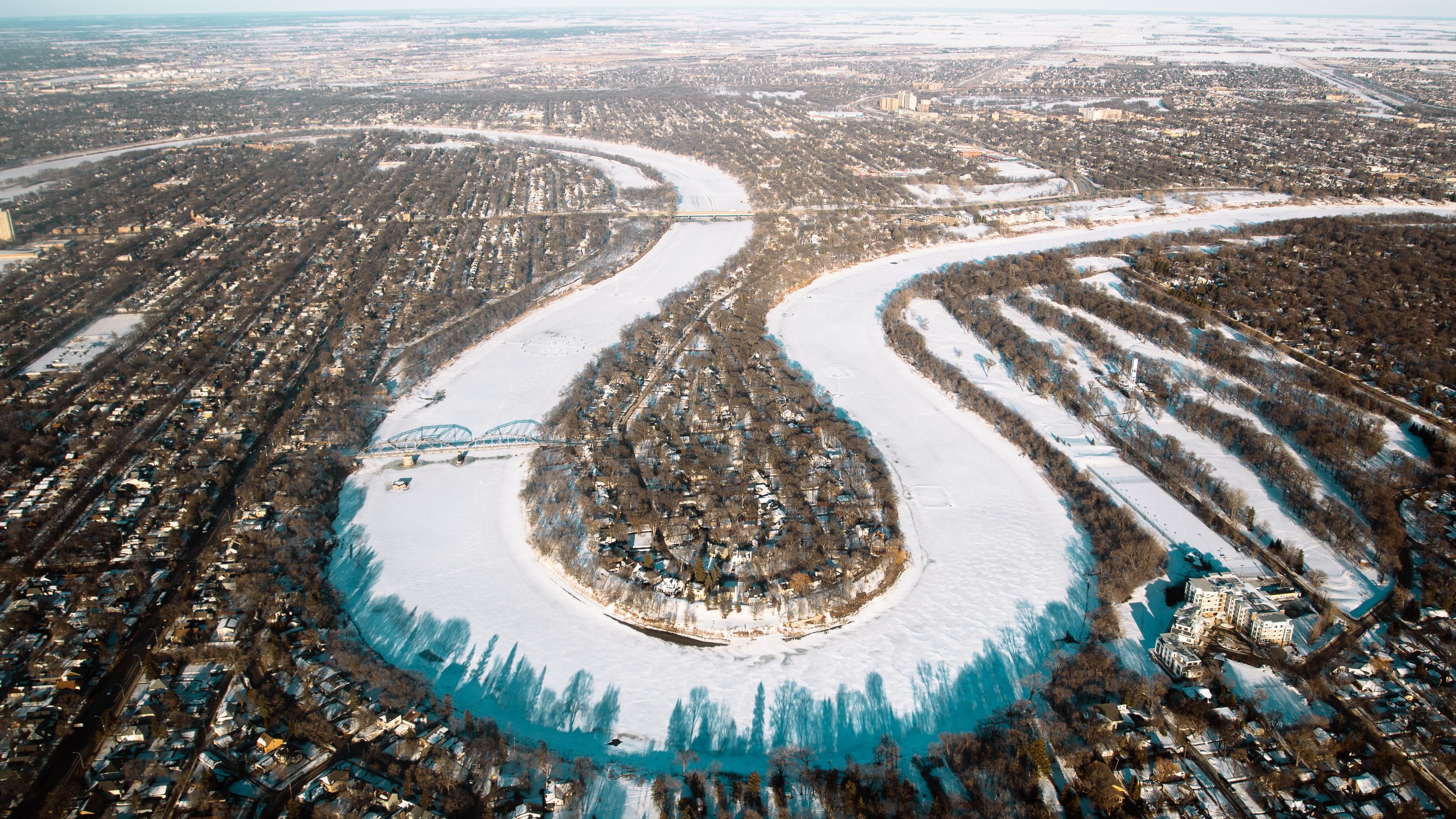Kingston Crescent Oxbow [OC] r/Winnipeg