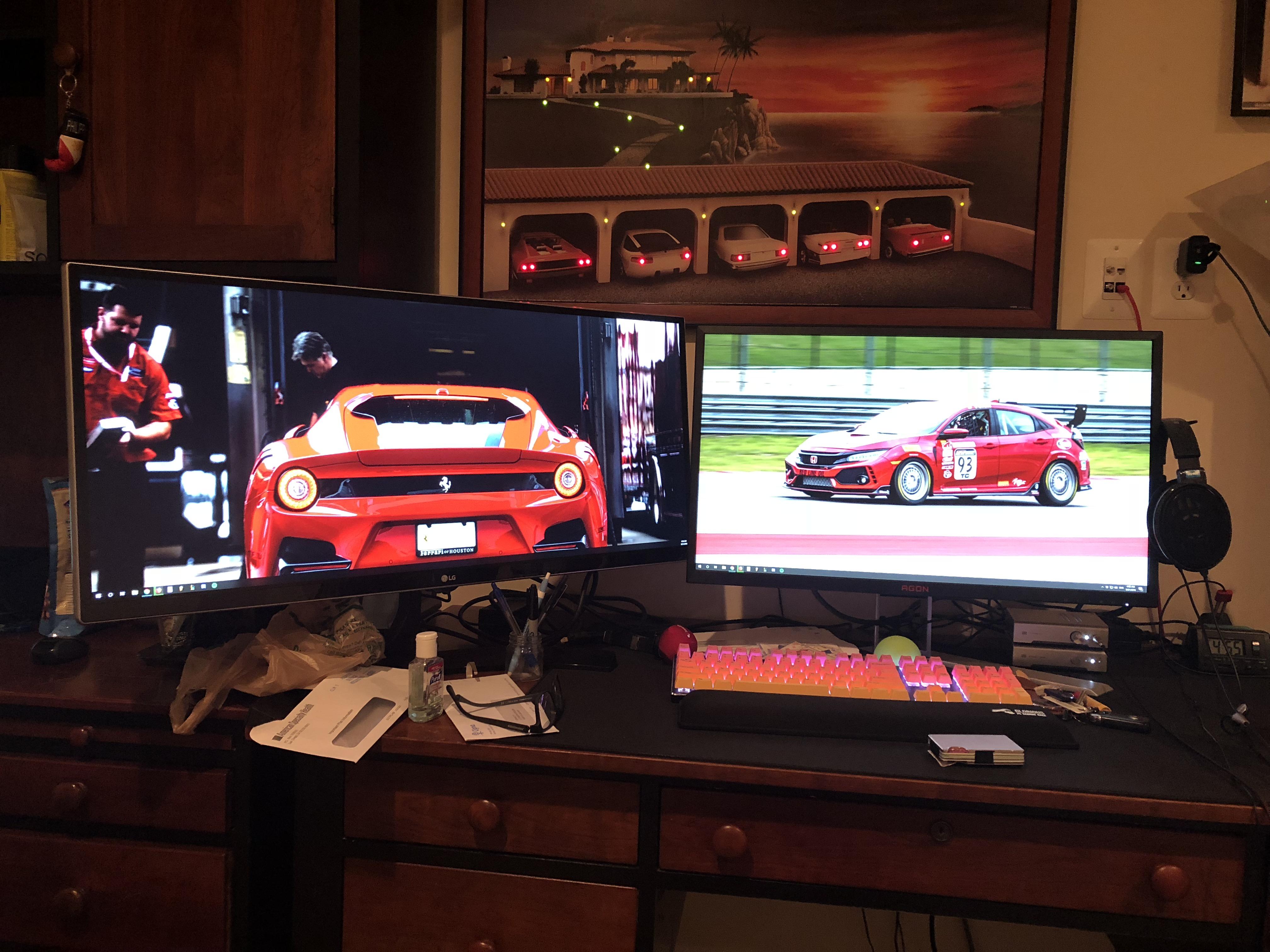 Looking for STAND for two monitors (no clamp mounts)! r