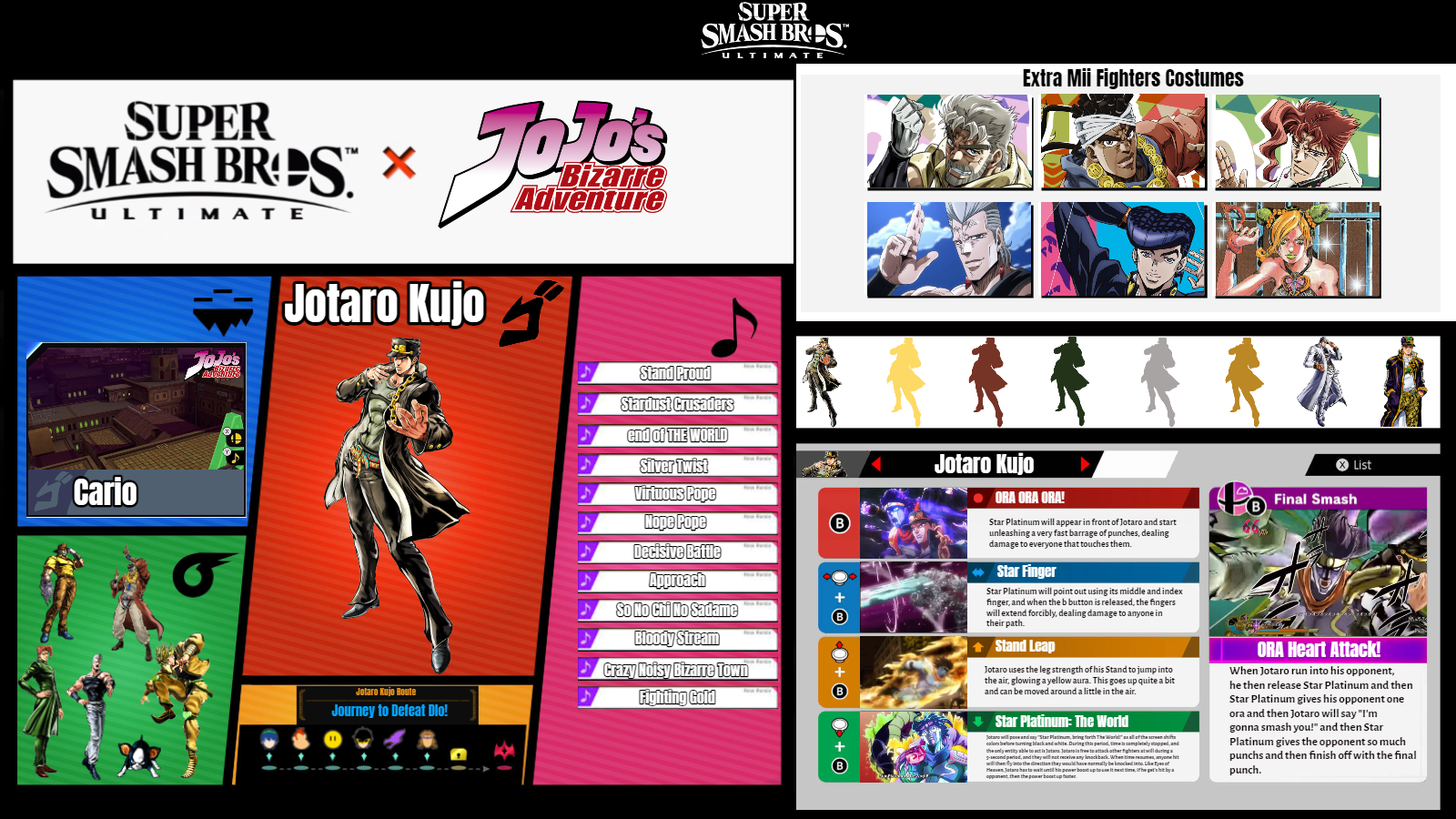 Super Smash Bros X Jojo's Bizarre Adventure r/SmashBrosUltimate