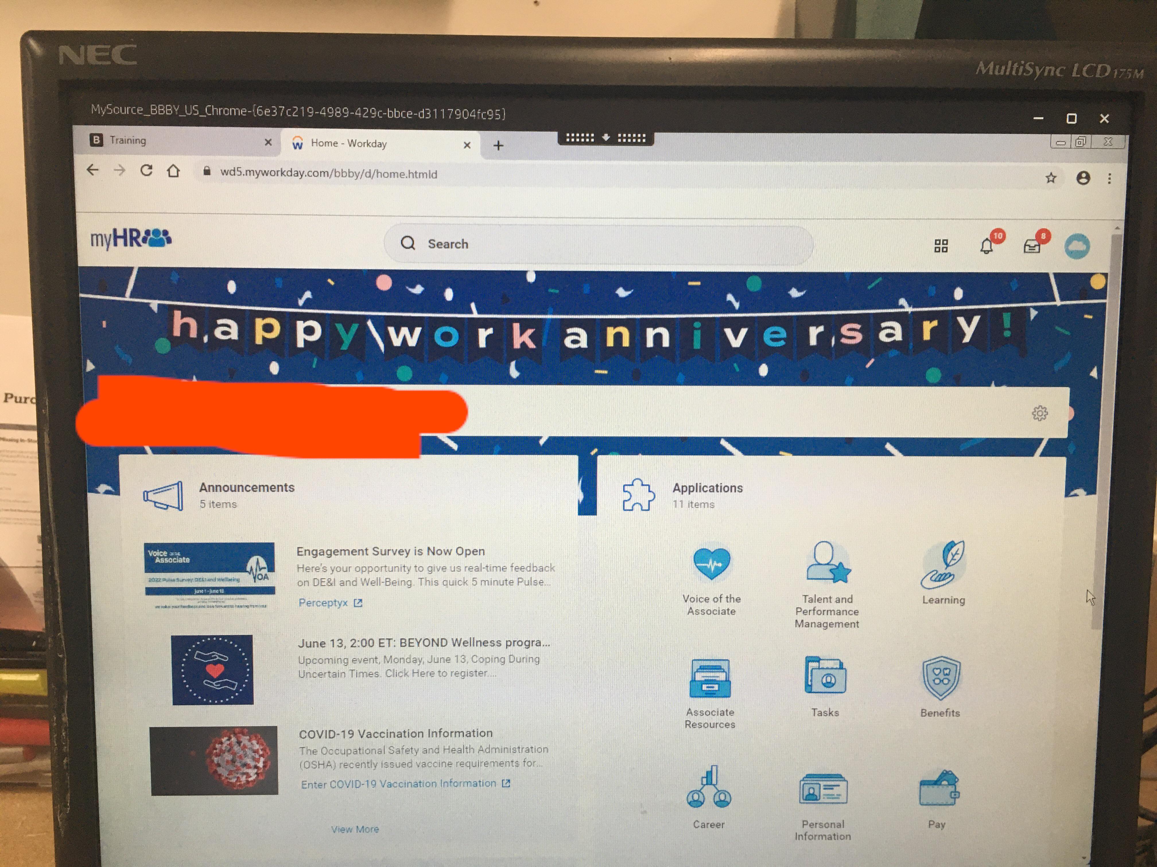 It’s my 1 year work anniversary. And this is all the thanks I get. Wooo