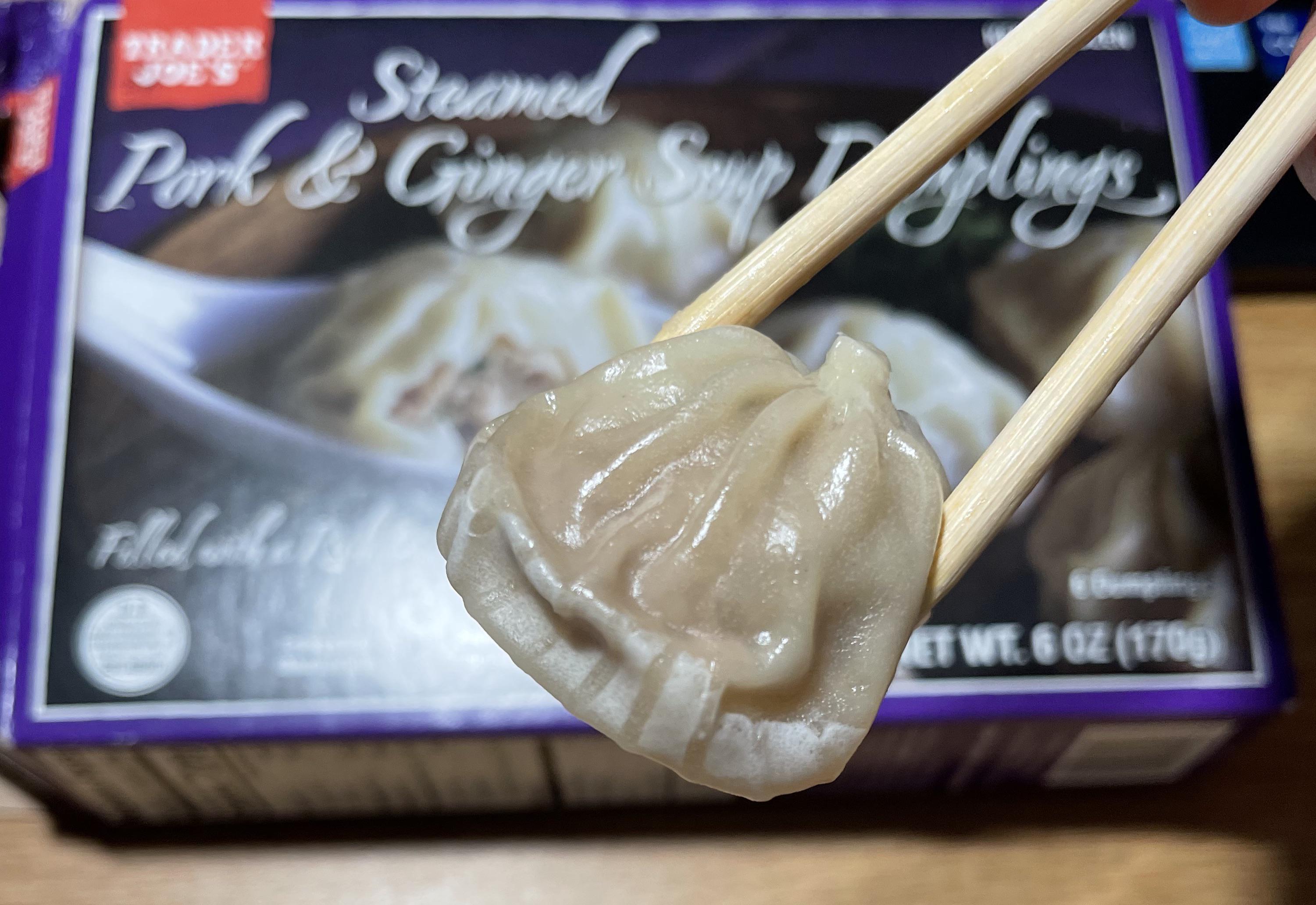 Trader Joe’s pork soup dumplings really caught me off guard by how good