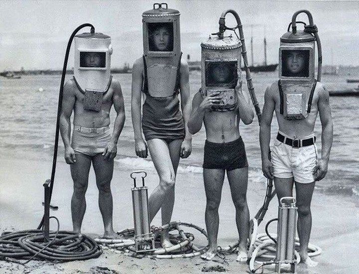 1940s Scuba Diving Suits, USA. pics