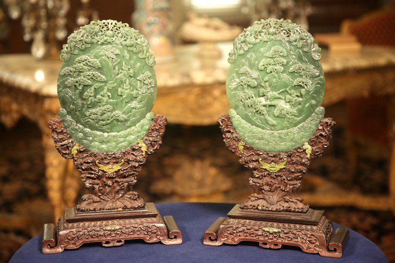 Ornamental jade sculptures, 1885, China [800x533] r/ArtefactPorn
