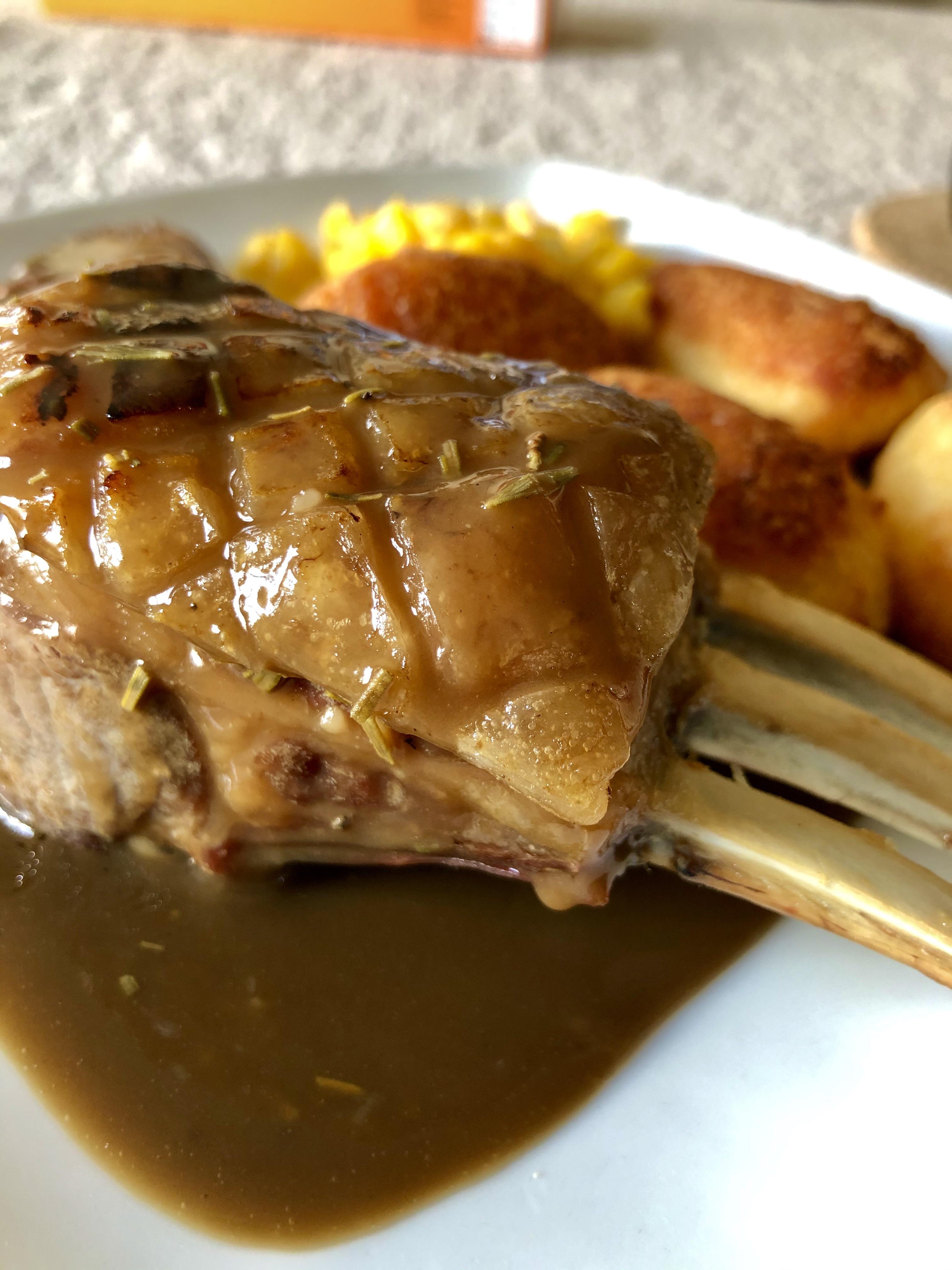 Dry aged mini rack of local lamb with a rosemary gravy. r/UK_Food