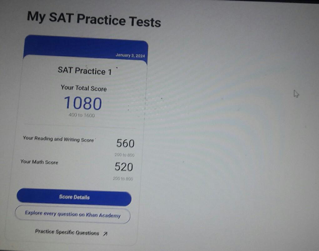 Is this good for a practice test on bluebook (1st try didn't study